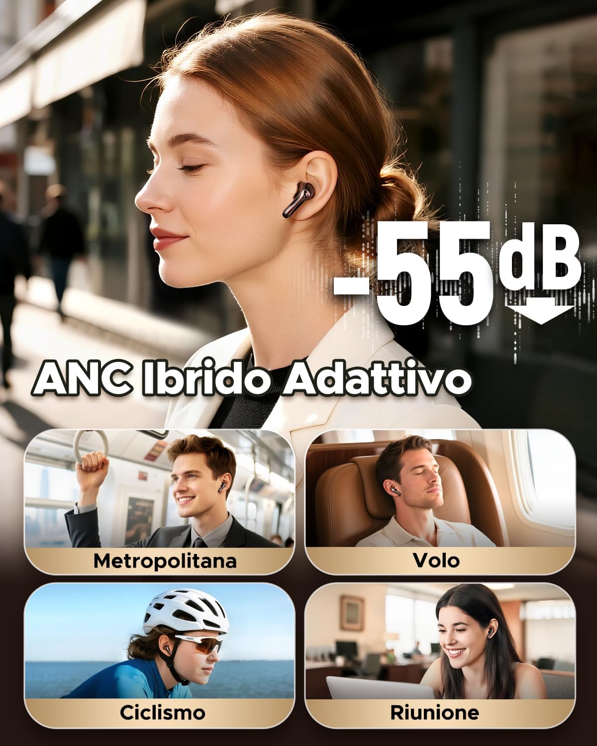 Detalle de SoundPEATS Air5 Pro Cuffie Bluetooth 55 dB