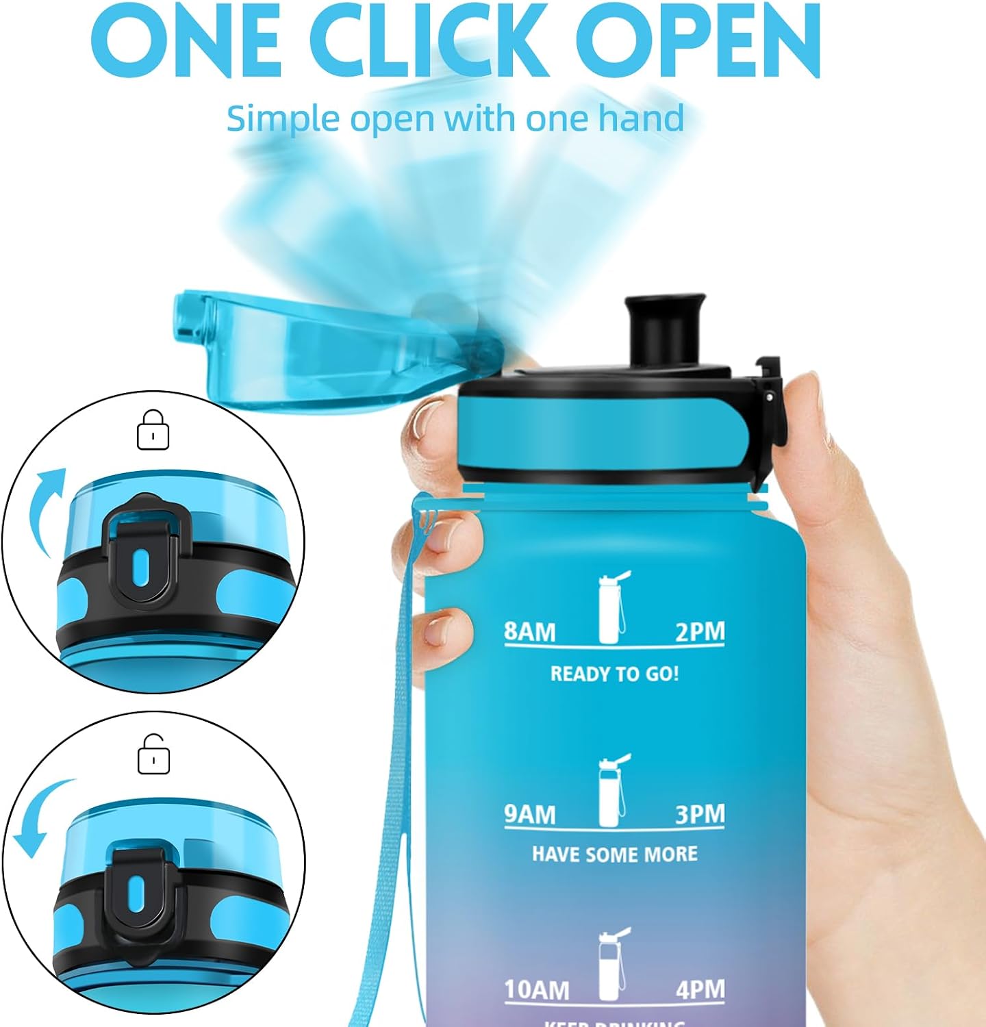 Detalle 2 de HoneyHolly Botella Agua 1L libre de BPA