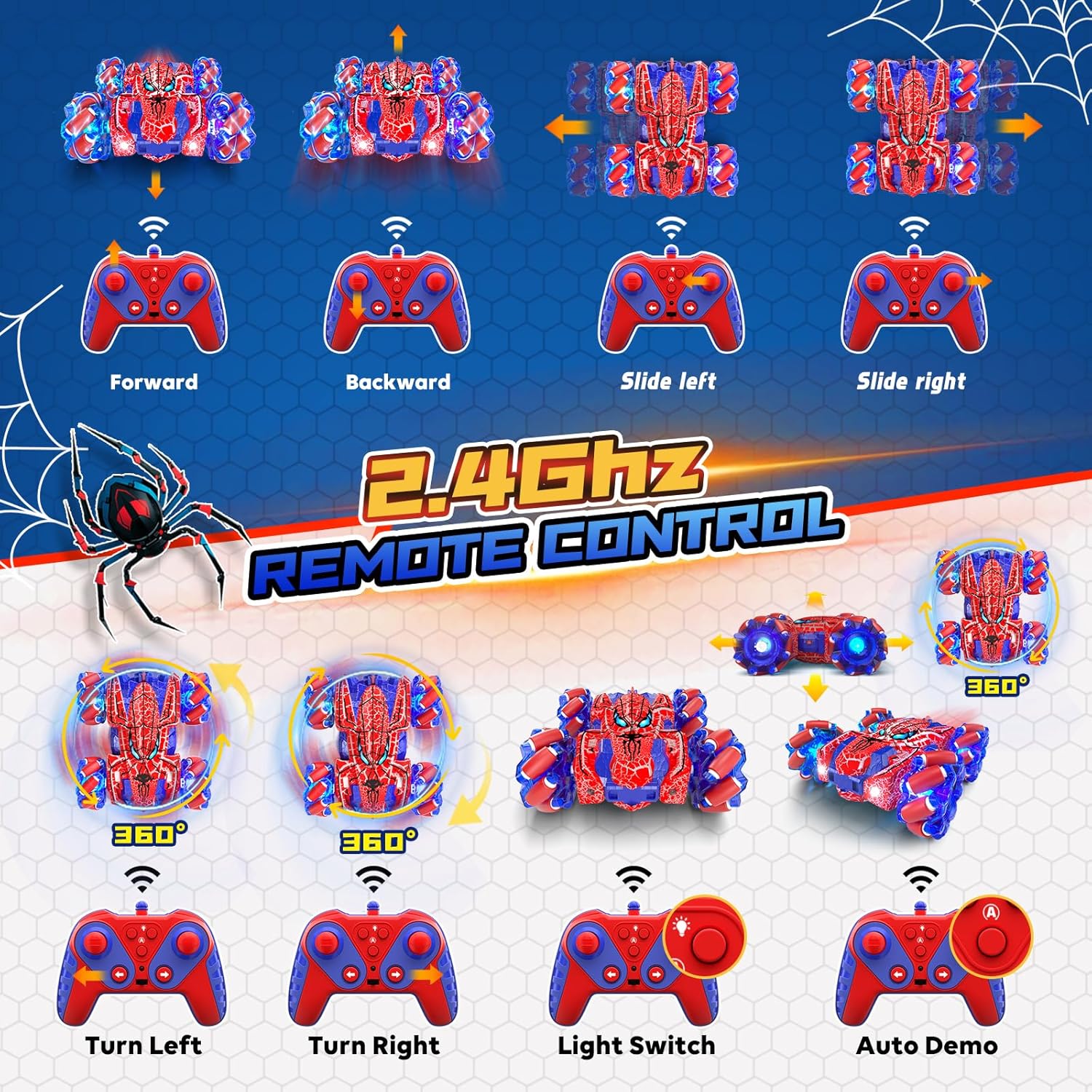 Thumbnail 6 de SOGAWEBB Spider Gesture RC Stunt Car 2.4GHz