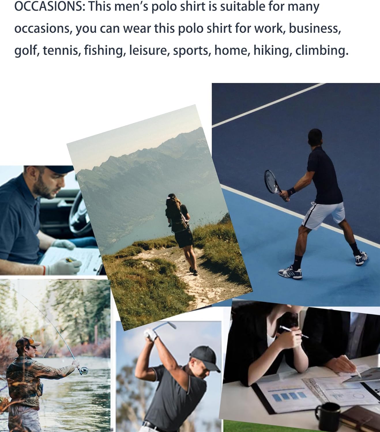 Thumbnail 5 de JACKETOWN Polo Uomo Manica Lunga – Pack da 3 Polo Golf Traspirante con Taschino