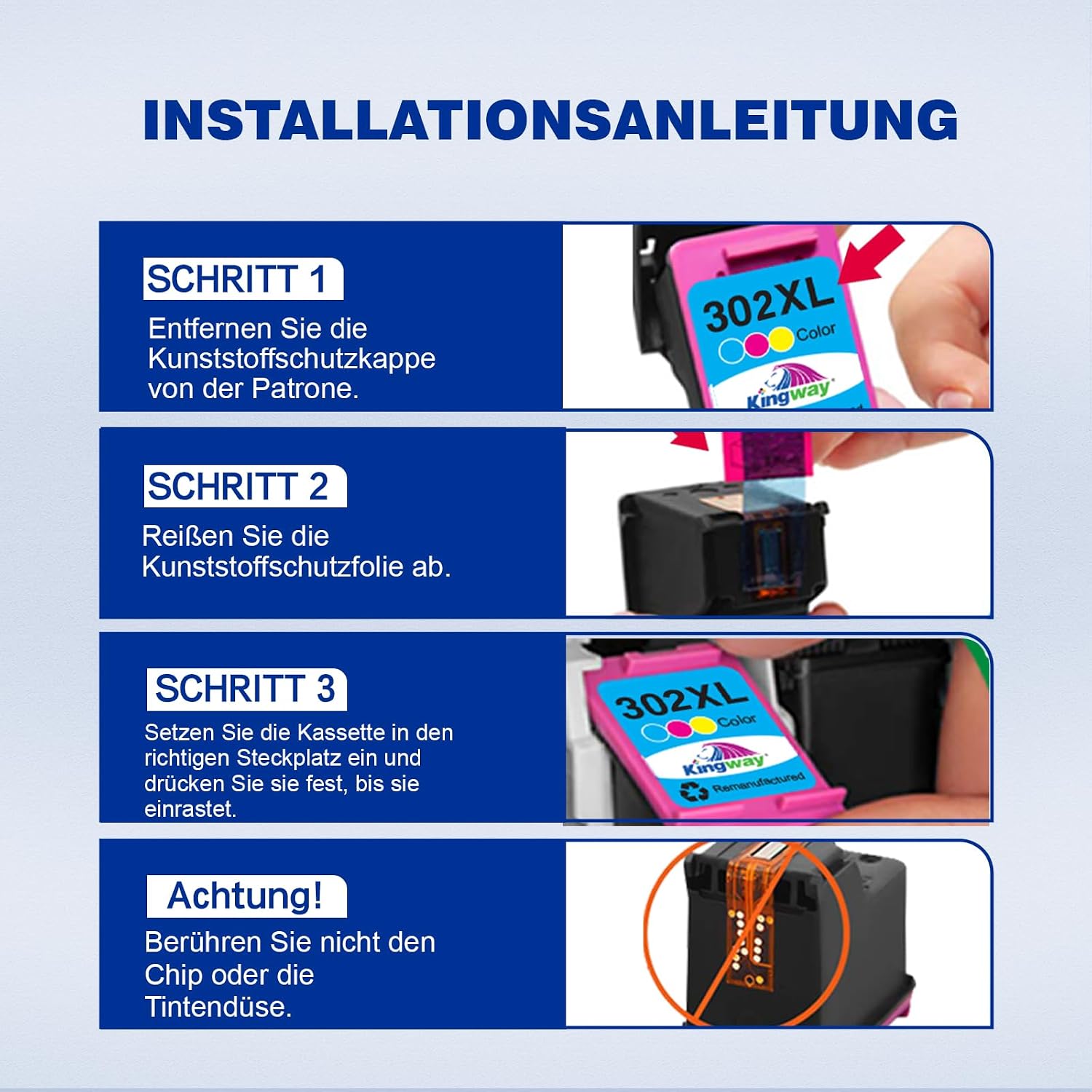 Detalle 2 de 302XL Cartucce compatibili HP 2-Pack đź–¨