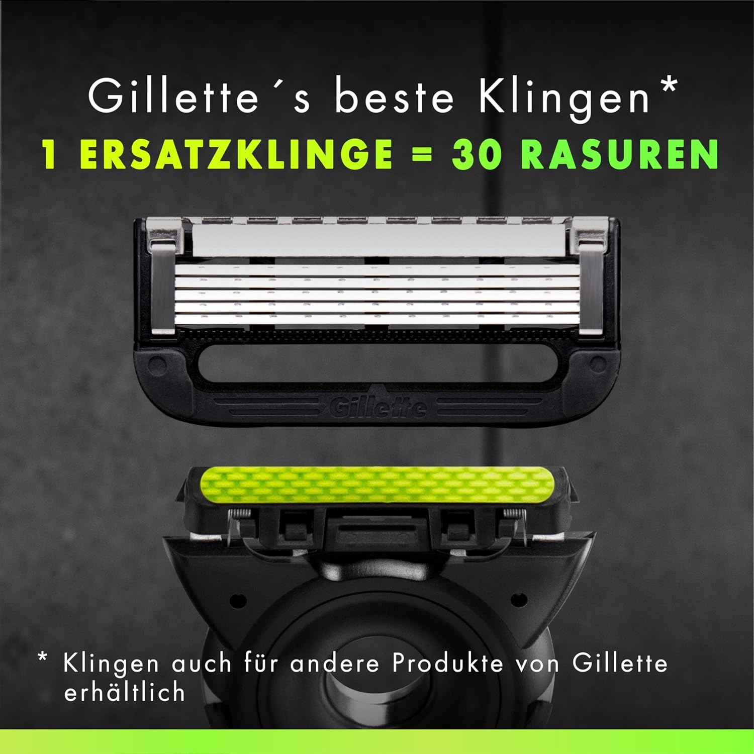 Thumbnail 4 de Gillette Labs Nassrasierer für Herren mit Reinigungs-Element, inkl. 1 Handstück, 8 Ersatzklingen und magnetischer Dock – Edelstahl, schwarz