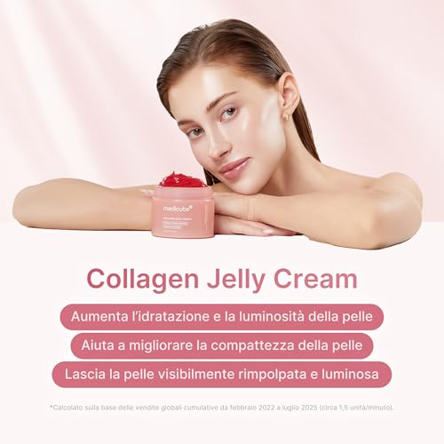 Detalle de medicube Collagen Jelly Cream: brillantezza, idratazione e supporto all’elasticità