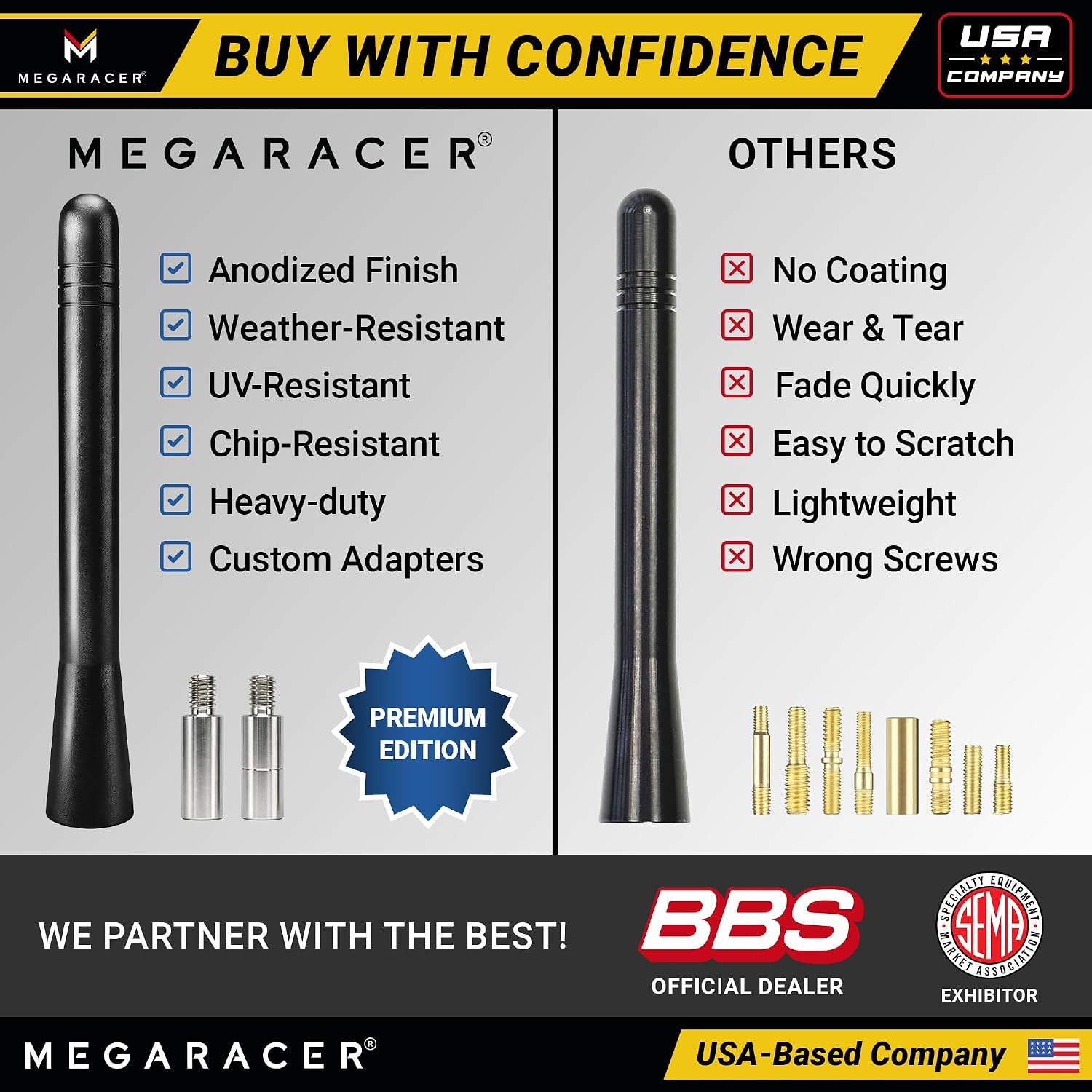 Detalle de Mega Racer Truck Antenna, 4-Inch