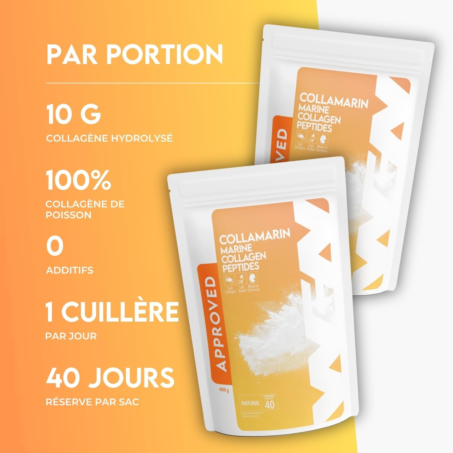 Detalle de WFN Approved Collamarin Collagène marin 400g