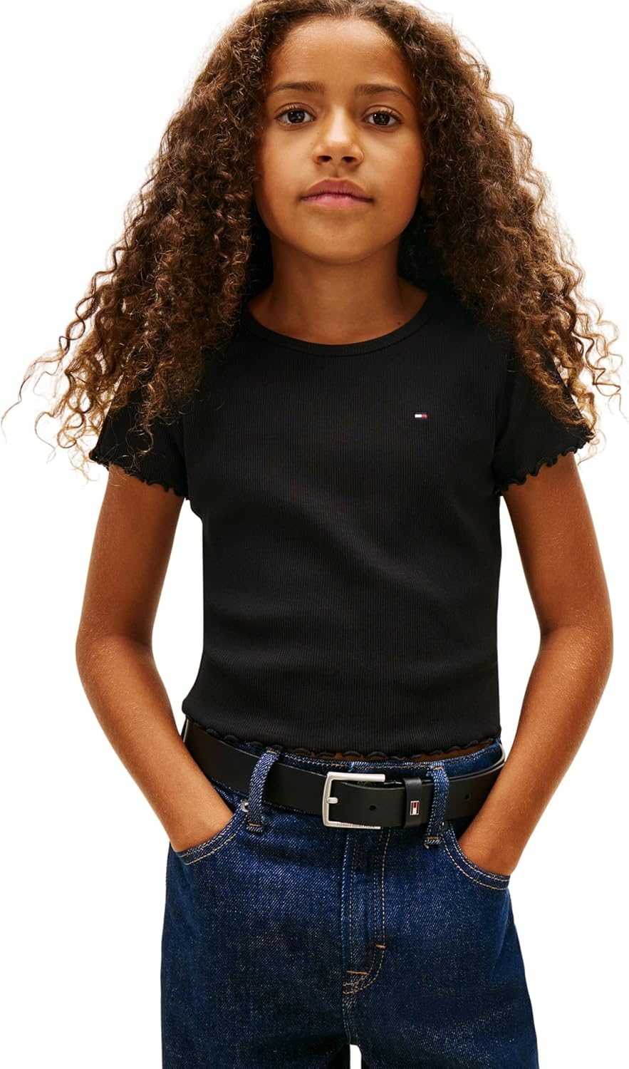 Detalle de Tommy Hilfiger Altri Top Bambine e Ragazze: conforto e stile per ogni giorno