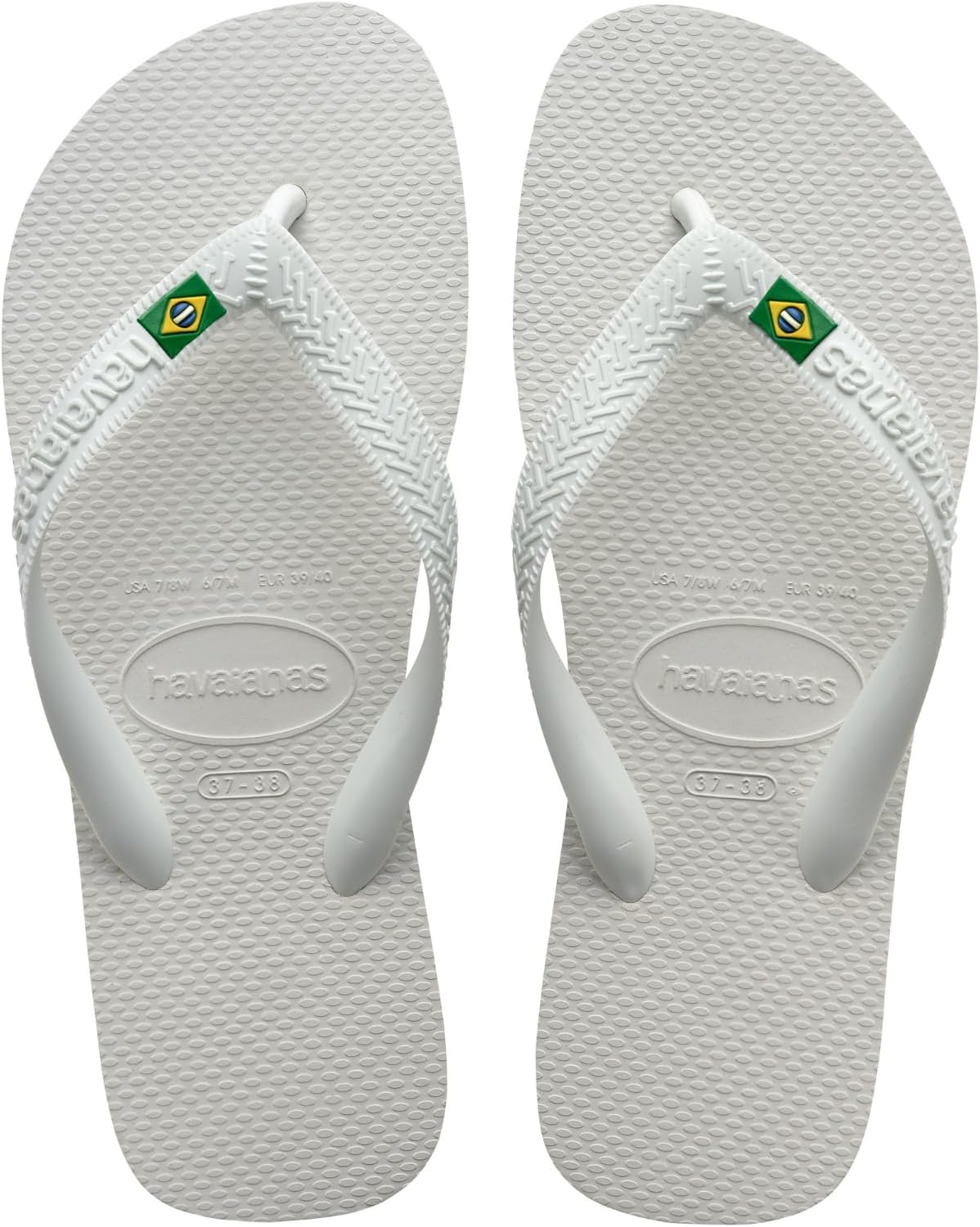 Detalle de Havaianas Top Brasil Mixte FlipFlop White 35 EU – tongs emblématiques, simplicité et confort