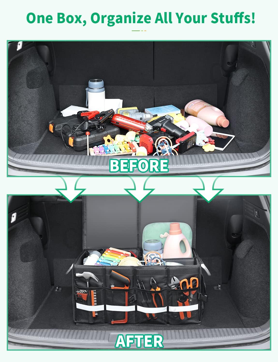 Thumbnail 1 de Oasser Trunk Organizer Large 1-Pack with Handle