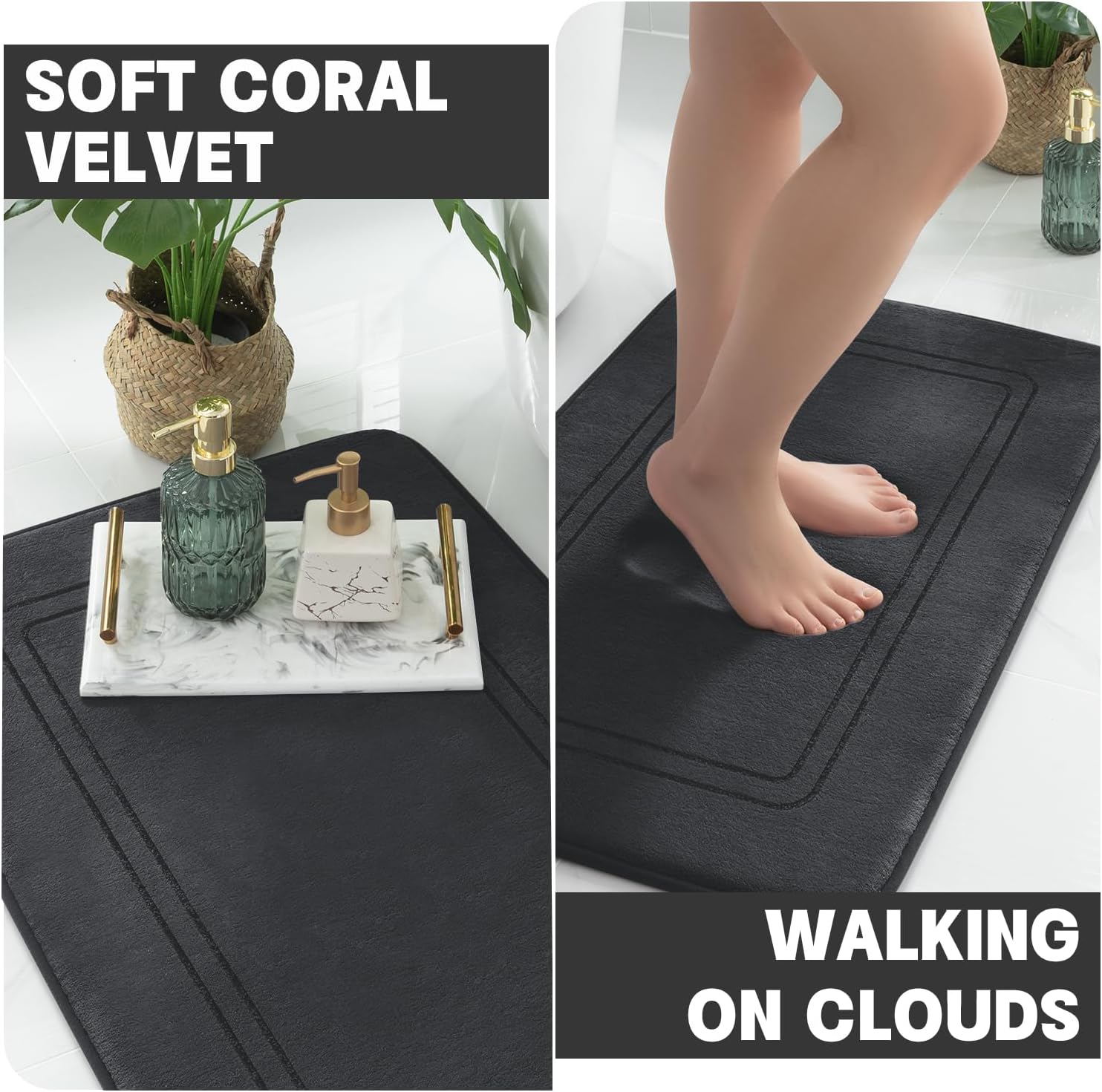 Thumbnail 6 de chakme Tapis de bain antidérapant noir 60x150 cm – douceur, absorption et sécurité