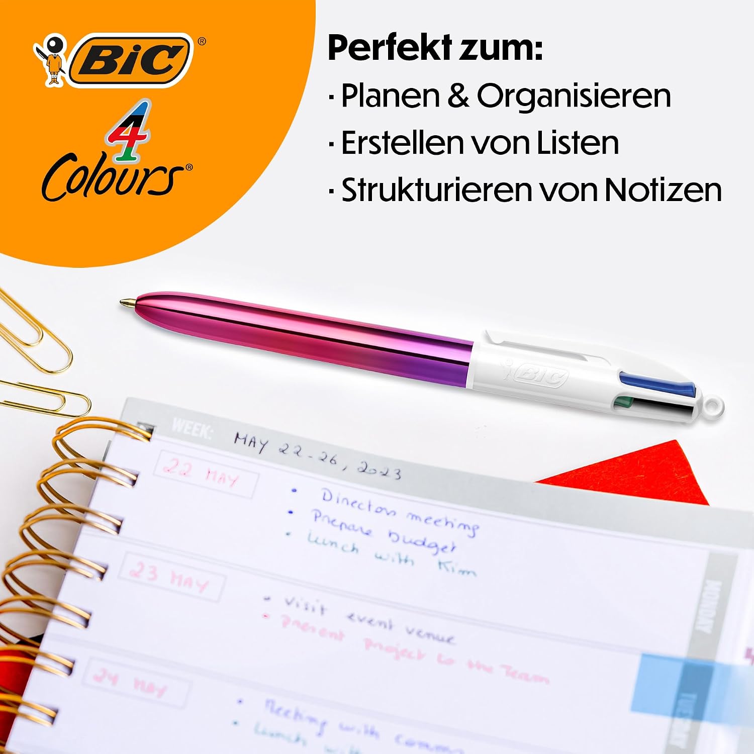 Detalle 1 de BIC Kugelschreiber Set 4 Farben Gradient