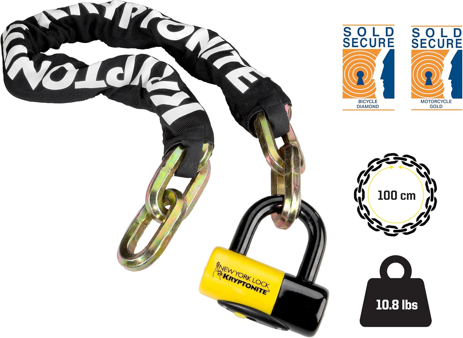 Thumbnail 1 de Kryptonite 999485 New York: lucchetto a catena per bicicletta 100 cm x 15 mm