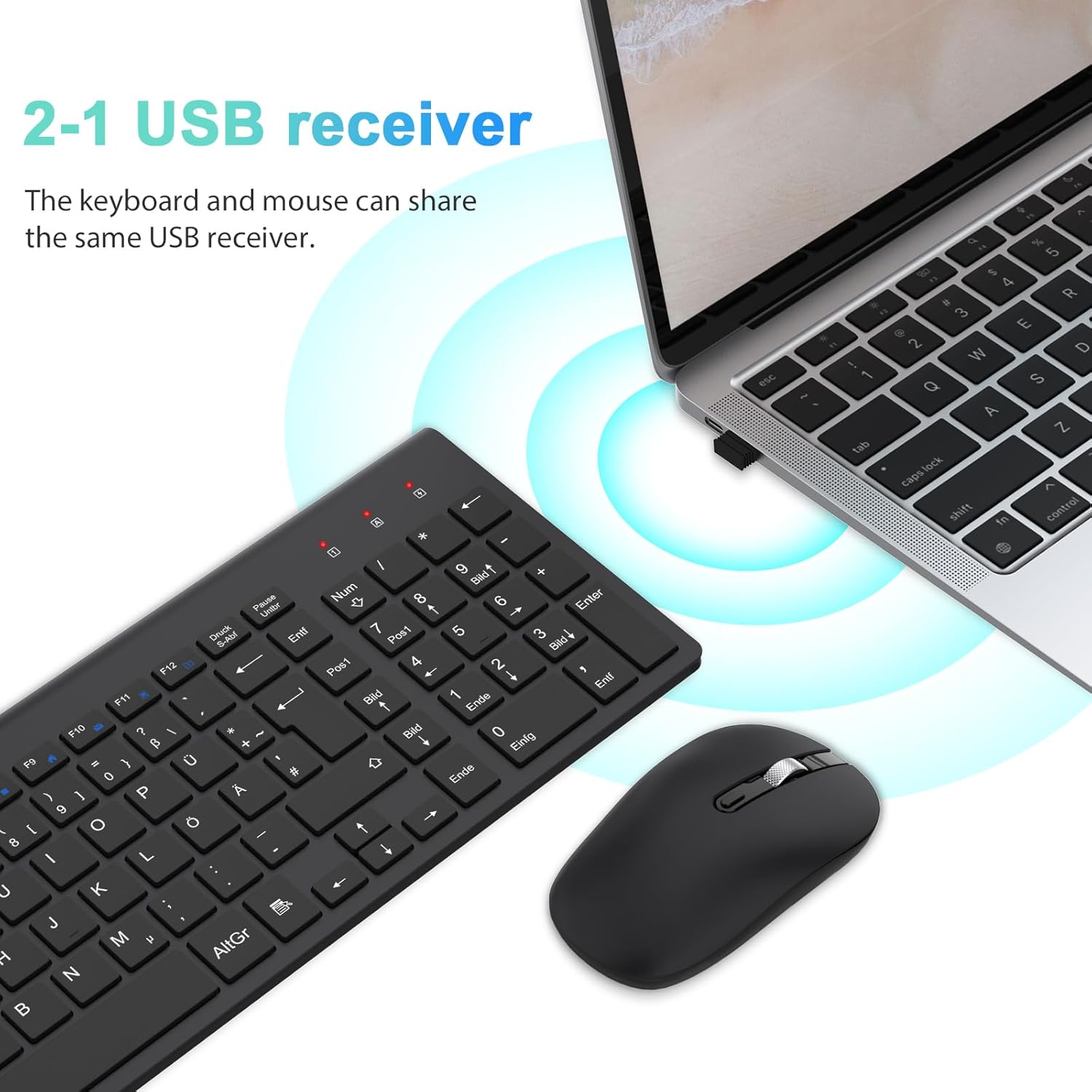 Detalle de cimetech 2.4G keyboard mouse combo