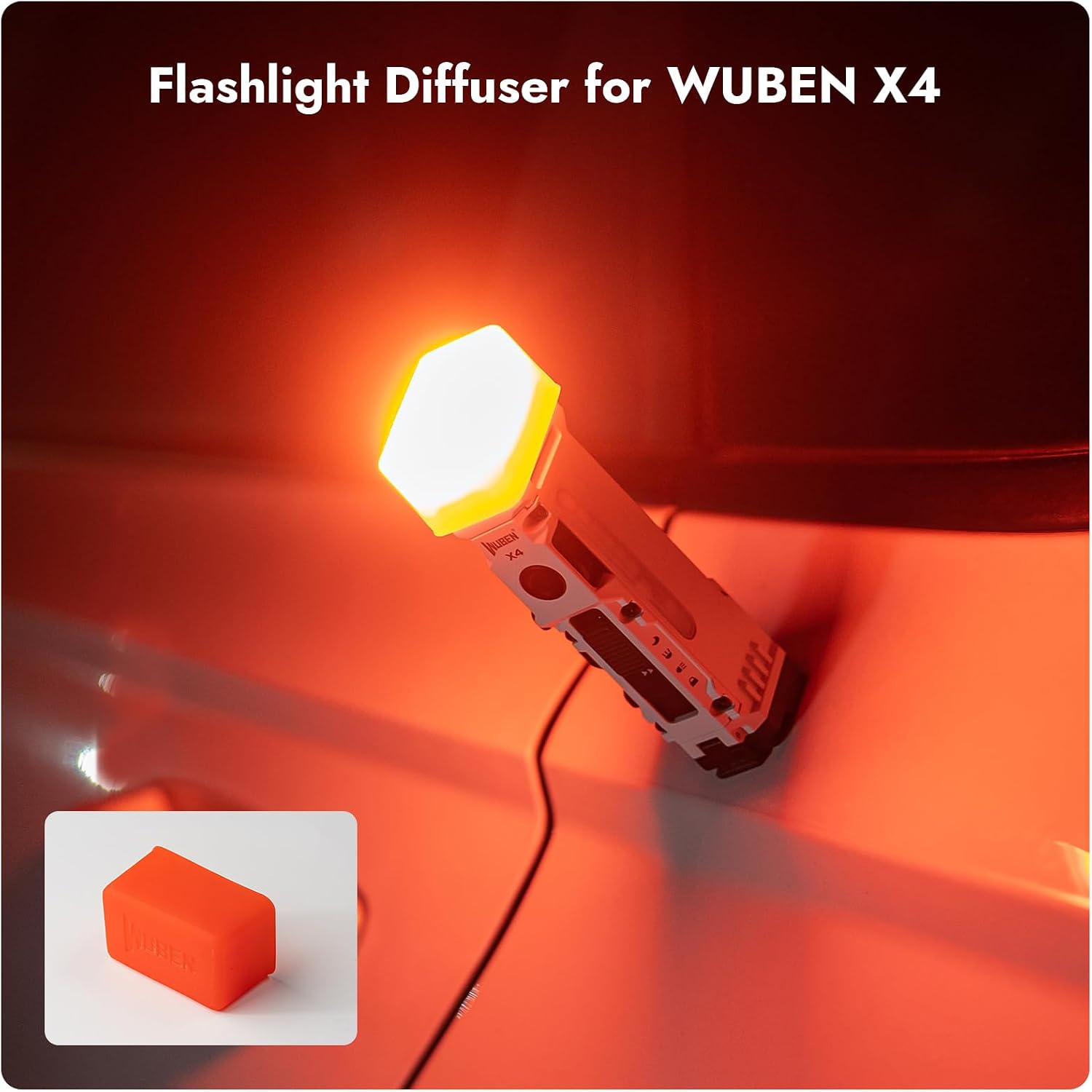 Detalle 2 de WUBEN AC3 Flashlight Diffuser for X2Pro/X4 ⚡