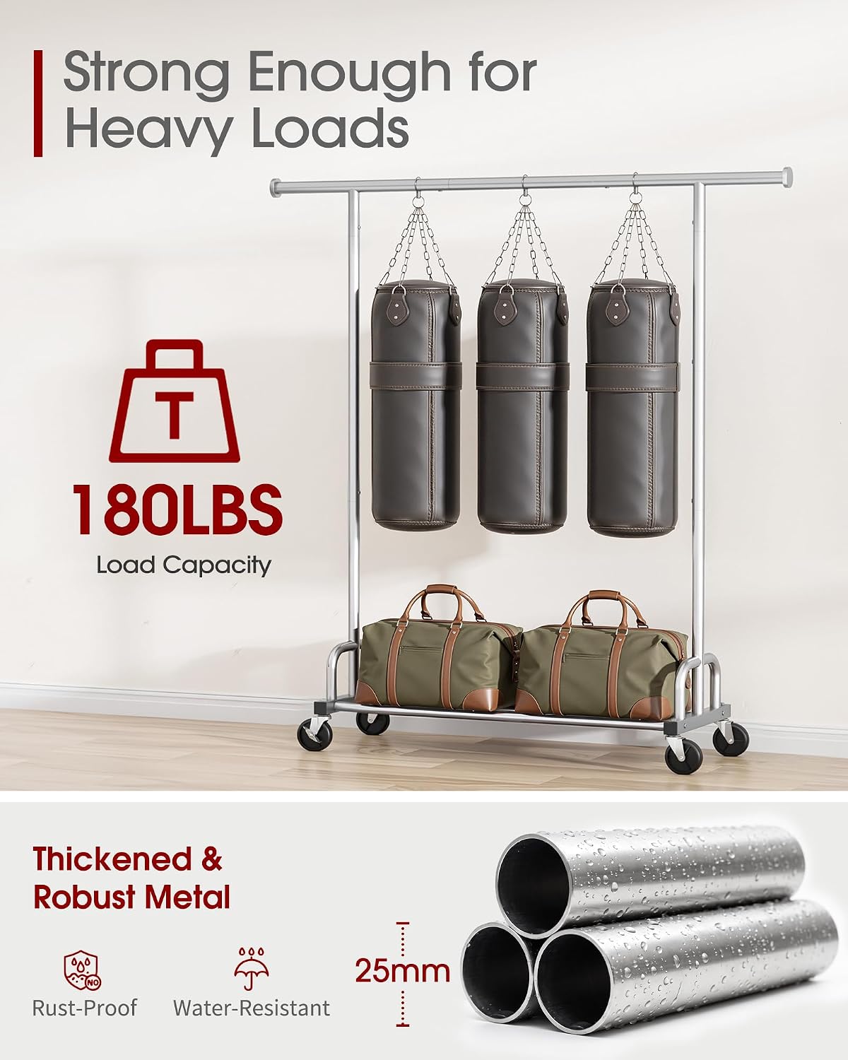 Thumbnail 3 de Sakugi Clothes Rail 116 x 43 x 150 cm heavy-duty rack