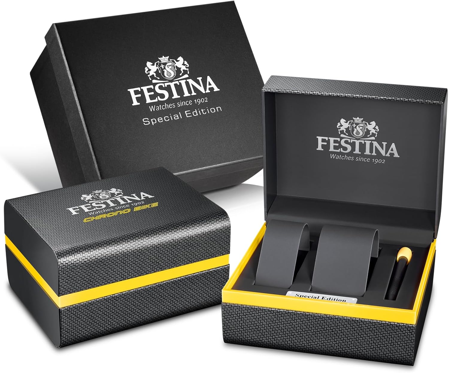 Thumbnail 6 de Festina Herren-Uhr analog F20673/2 Chronograph – schwarzer Edelstahl (316L), Quarz, Mineralglas, 10 ATM