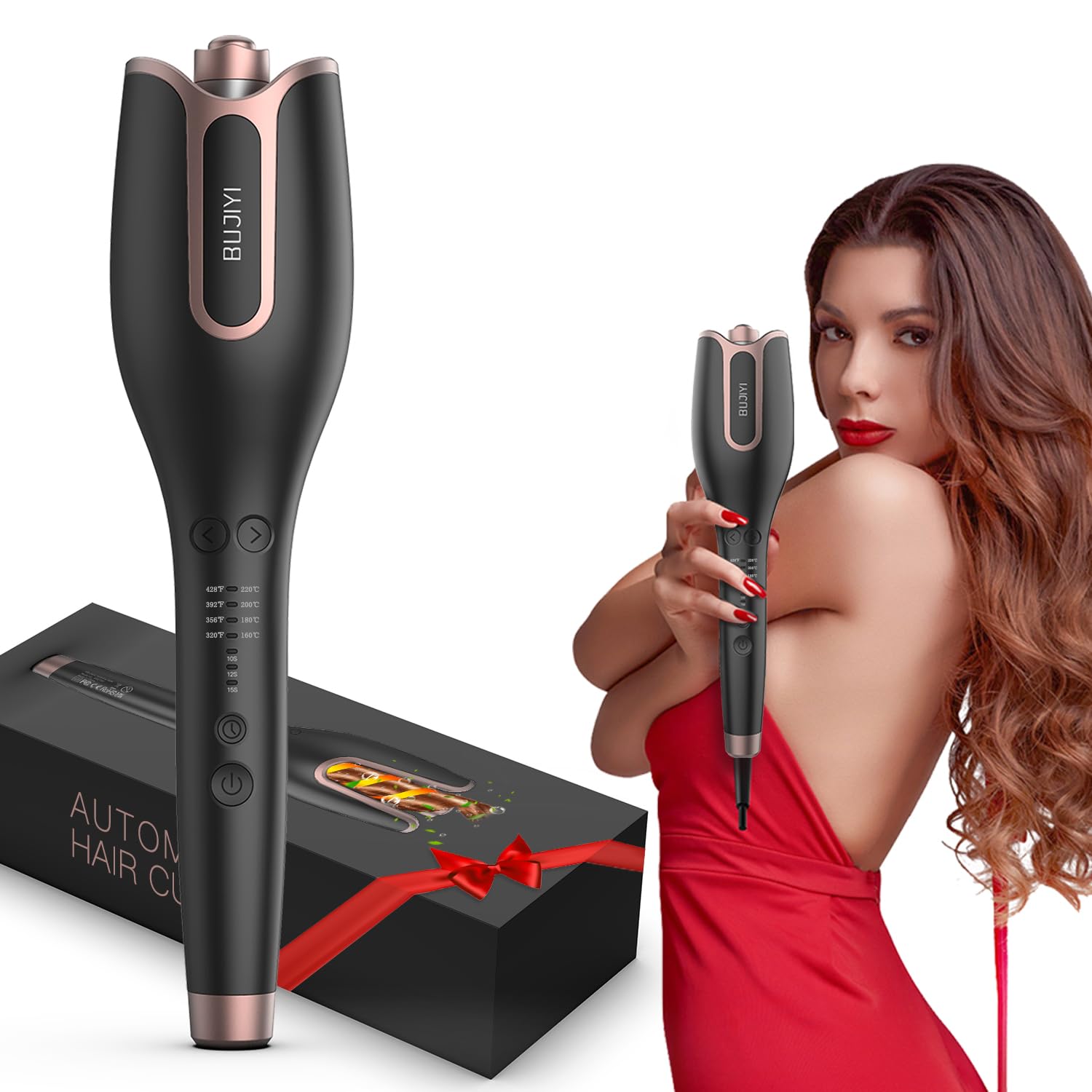 Detalle de BUJIYI Lockenstab Automatisch 4 Temperaturen 💇♀