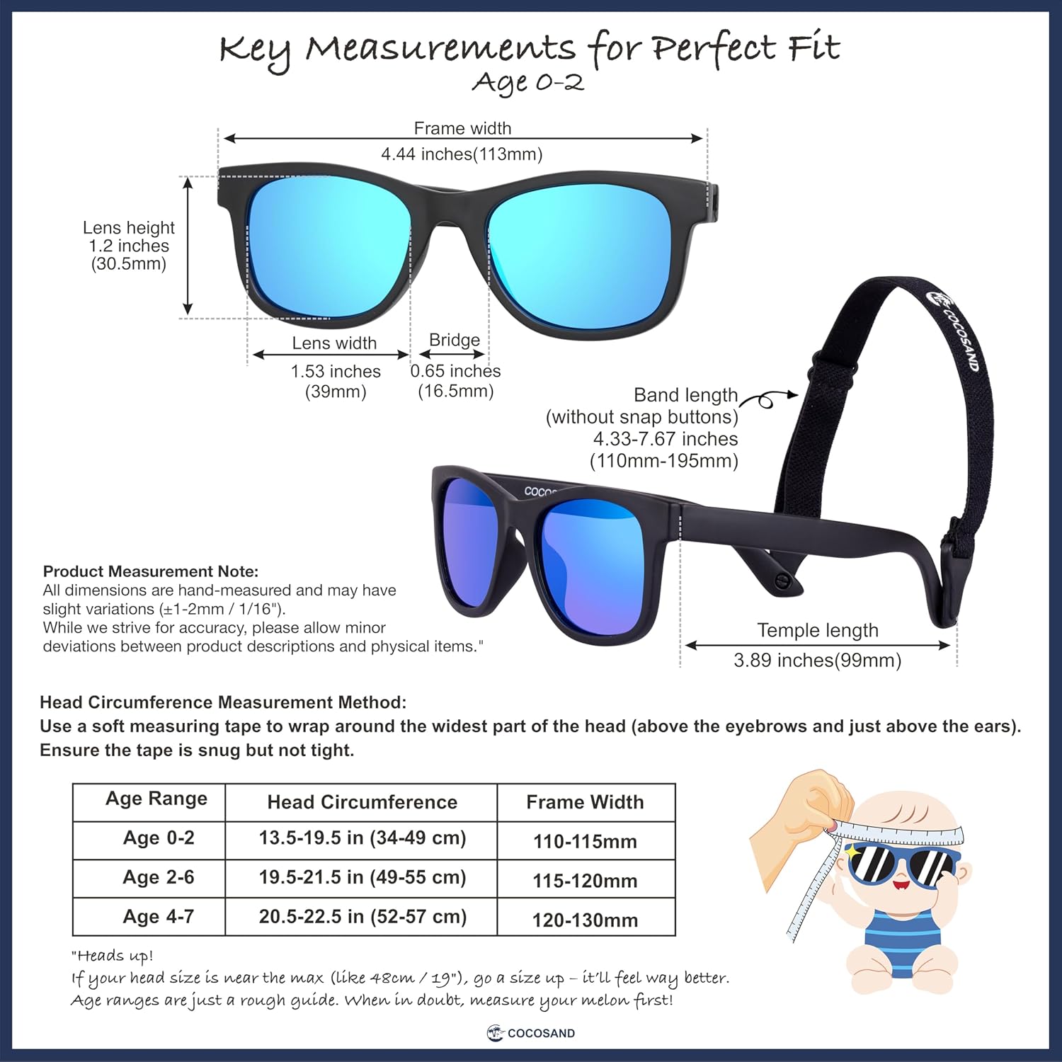 Thumbnail 6 de COCOSAND Flexible Polarized Baby Sunglasses with Strap