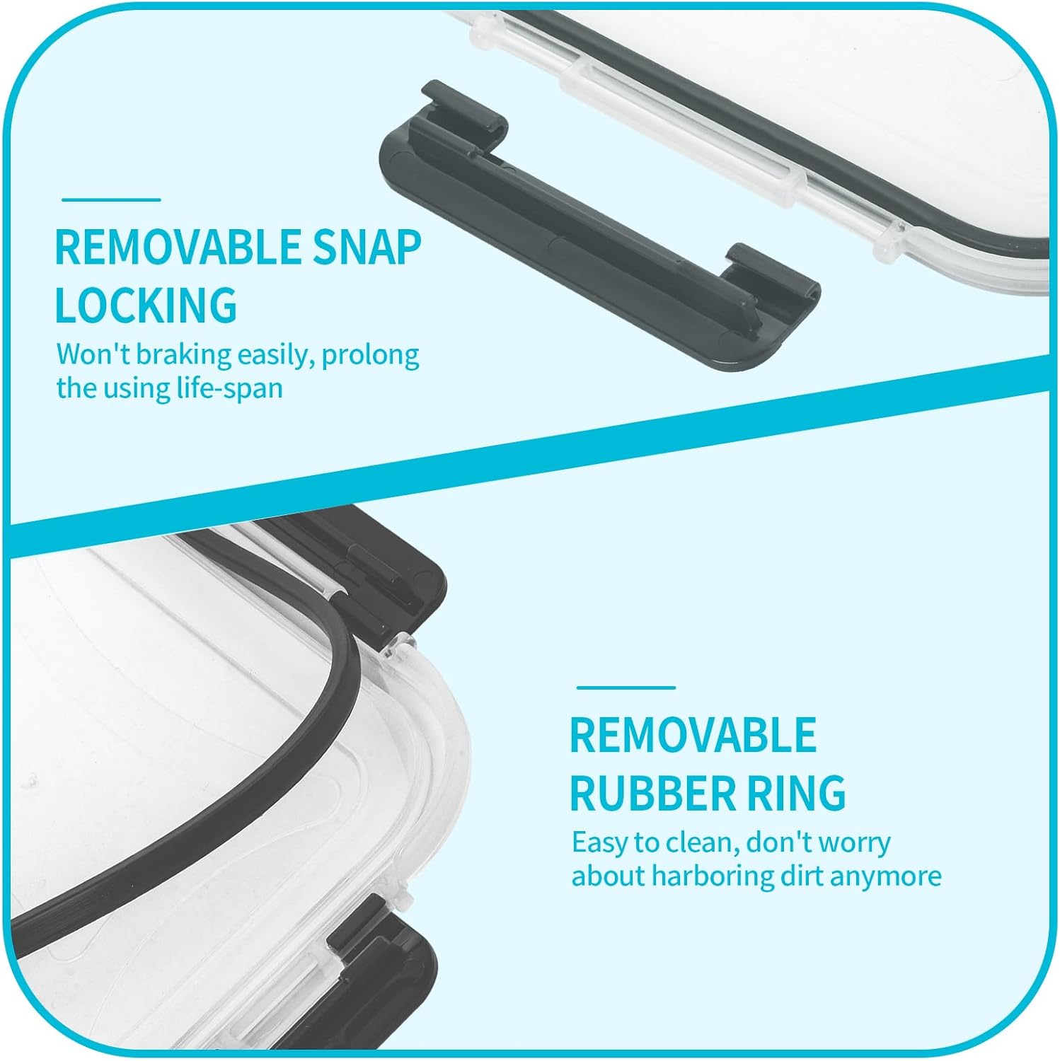 Thumbnail 1 de Skroam 10-Pack 22 OZ Glass Meal Prep Containers with Airtight Lids