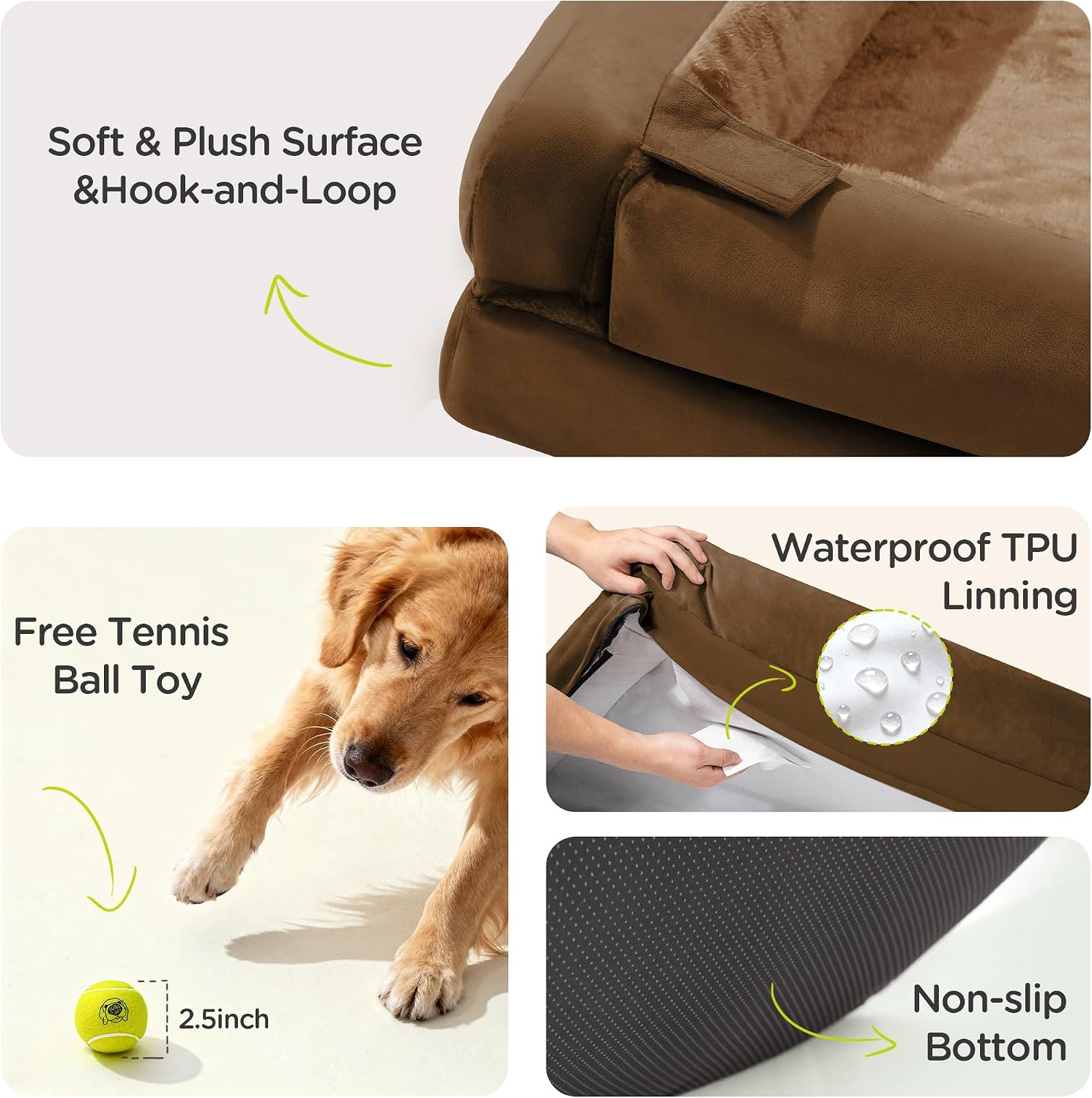 Thumbnail 6 de Song Puppy Dog Beds-48x30 Orthopedic Dog Bed, 48 x 30-Inch, Dark Brown