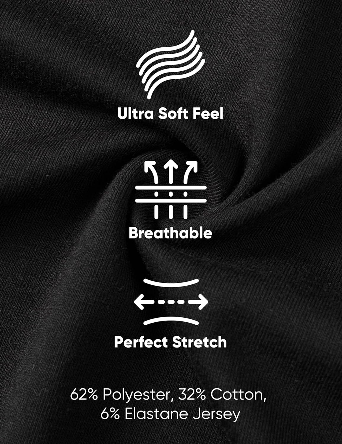 Thumbnail 6 de JMIERR Mens 3-Pack Cotton Hipster Longline Crewneck T-Shirts