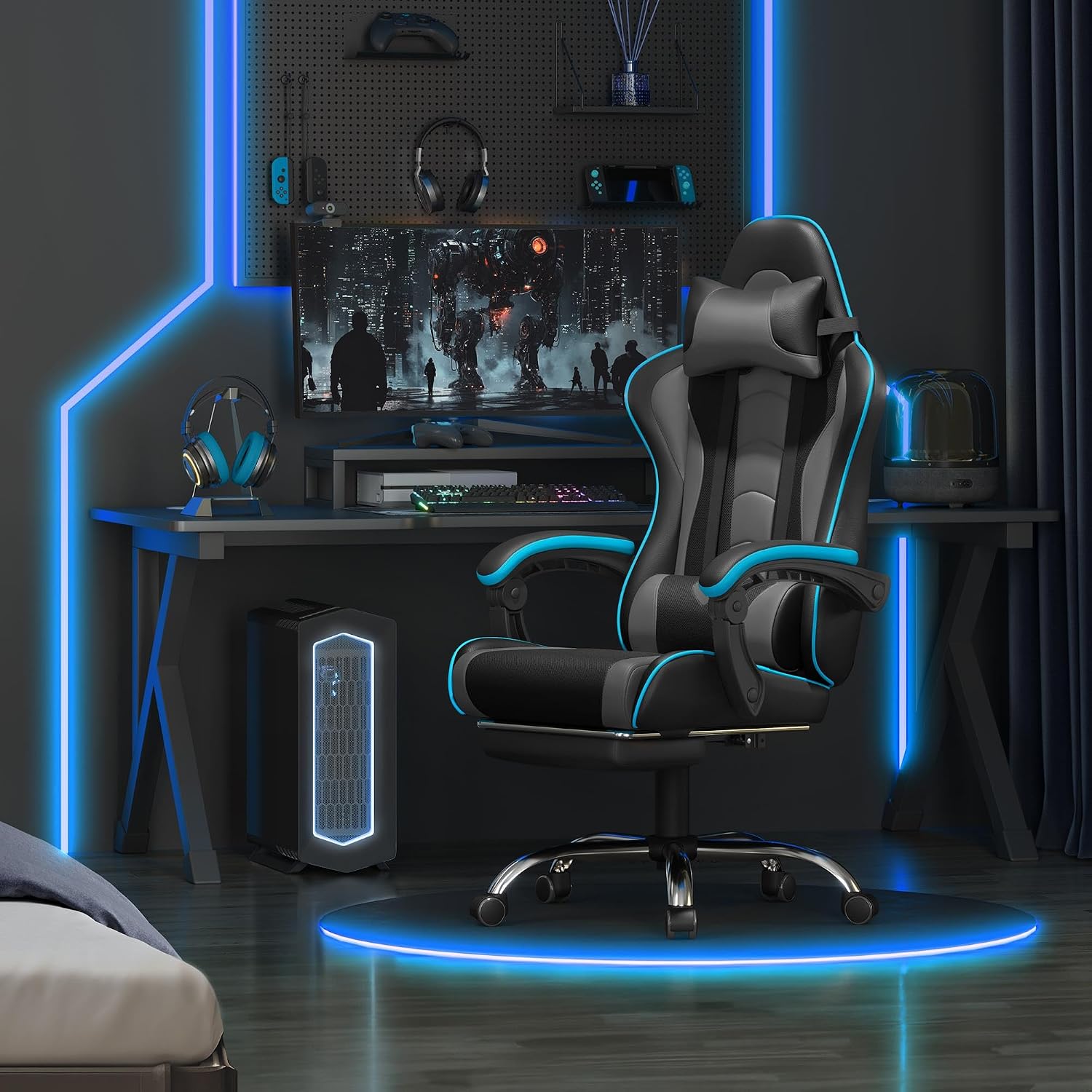 Thumbnail 6 de Yaheetech Silla gaming ergonómica 136 kg