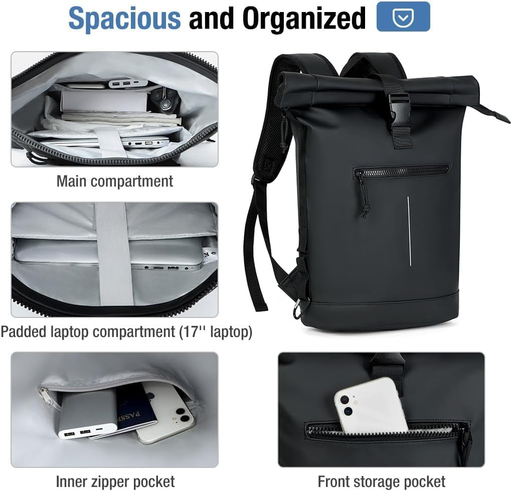 Detalle de Lekeinchi Rolltop Rucksack 25 L