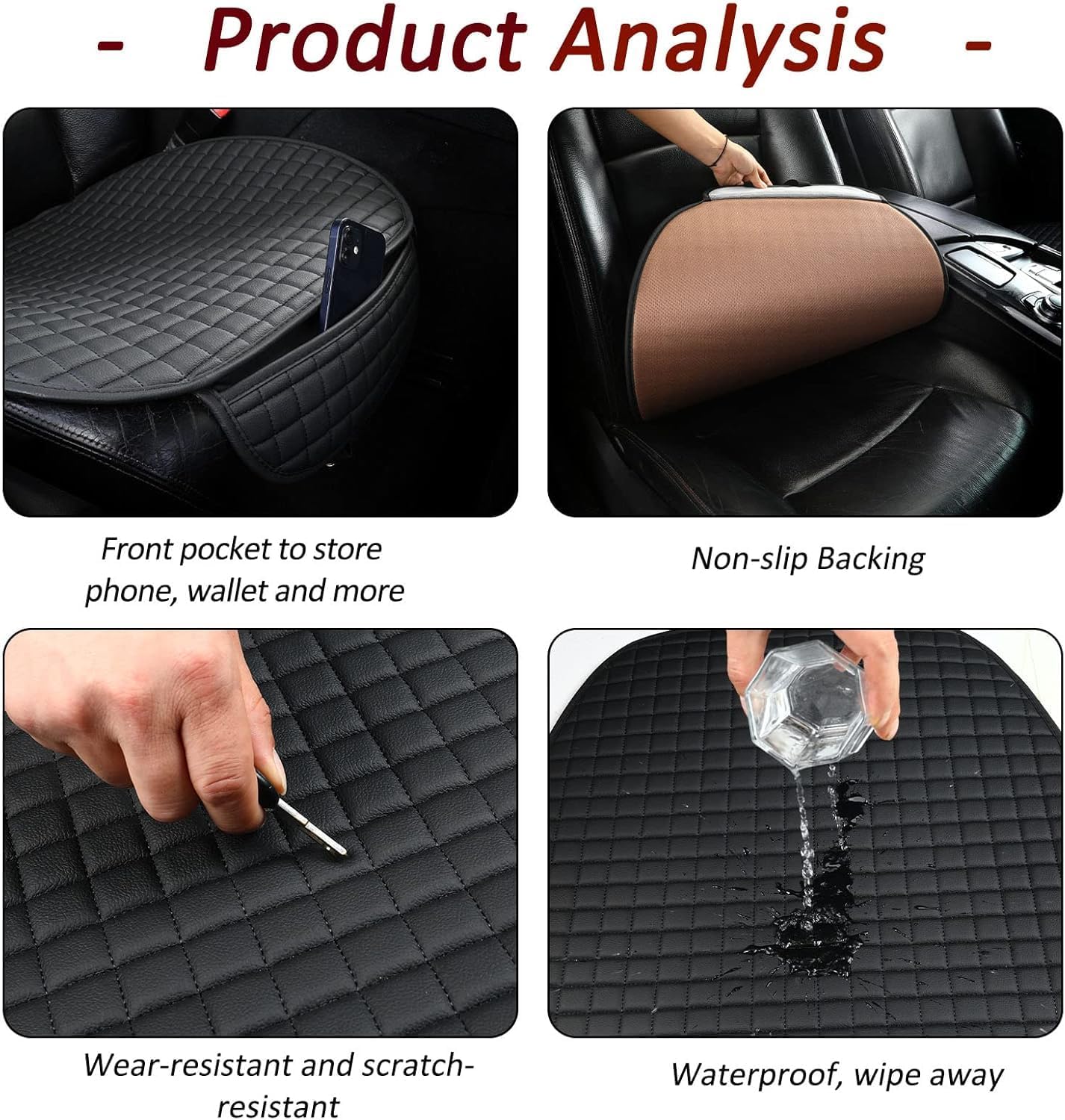 Thumbnail 4 de ZATOOTO Car Seat Cushion and Cover for Driving — Universal, Non-Slip, 1PCS Black
