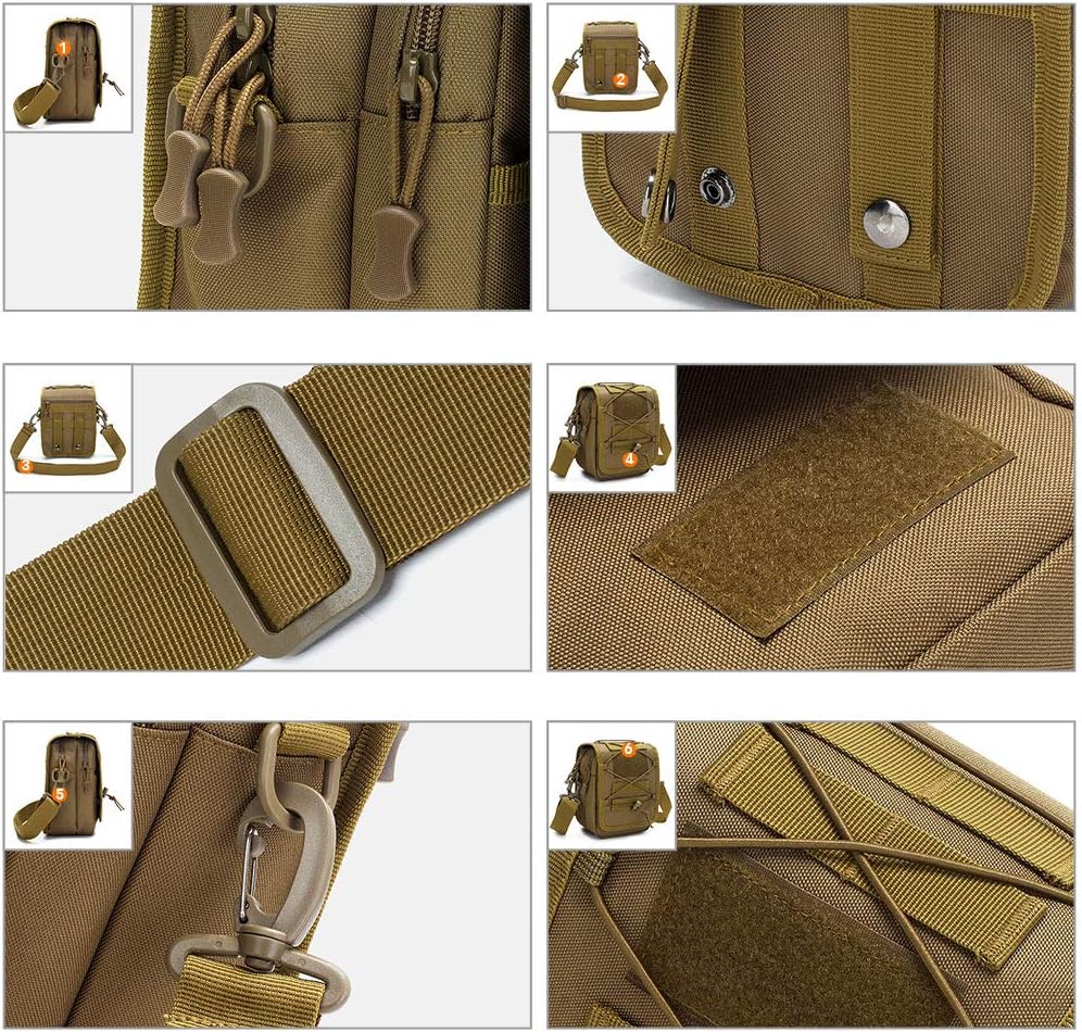 Detalle de HUNTVP Messenger Bag Tactical Cross Body Bag for Men and Women