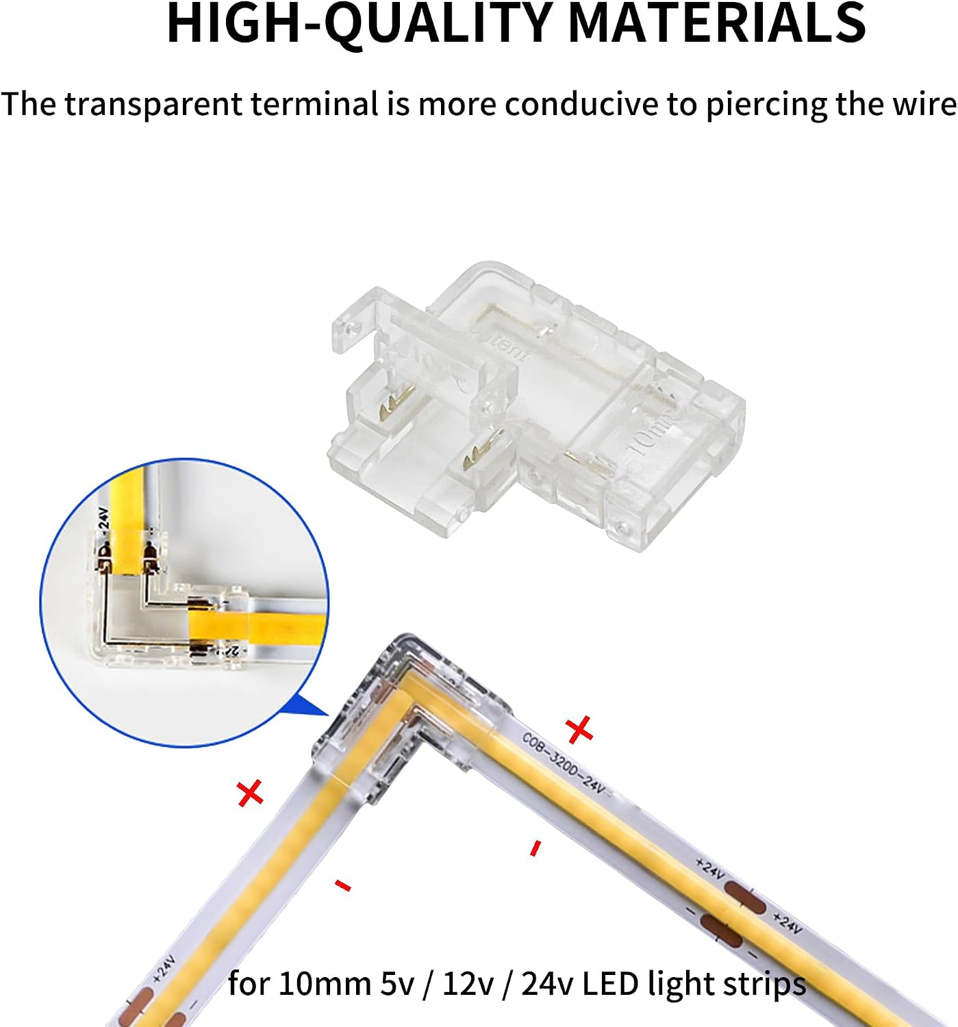 Detalle 2 de Clearhill CON-10MM2PIN-LSTS20P – złącza kątowe LED 10 mm, 2-pin, 20 szt.