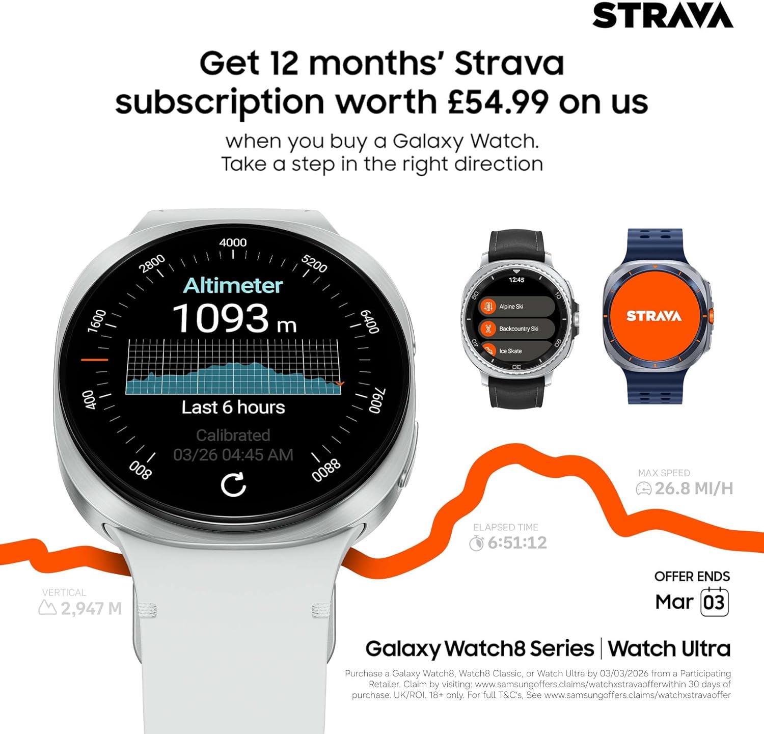 Thumbnail 1 de Samsung Galaxy Watch Ultra (2025) – AI Health Insights, Titanium Build and 3-Year UK Warranty