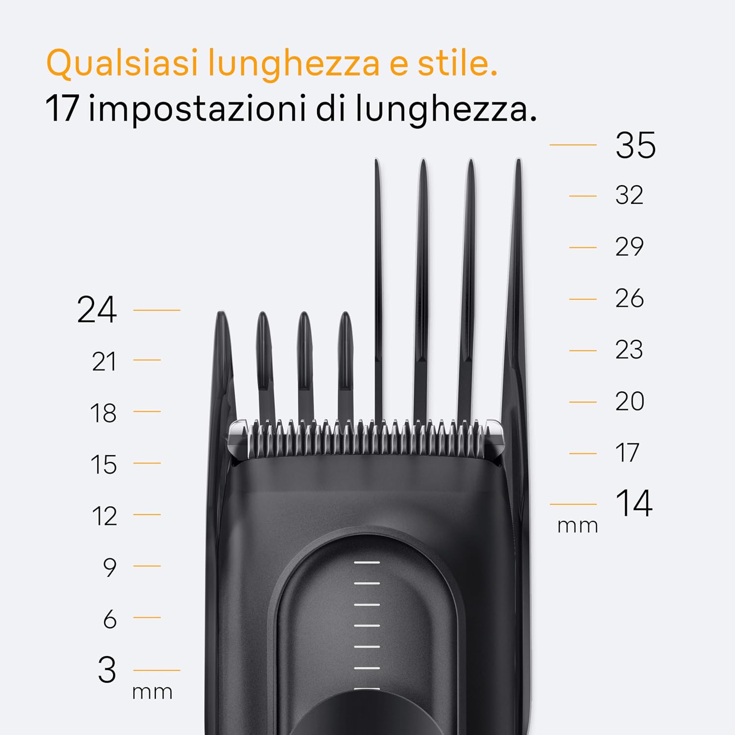 Detalle 2 de Braun Uomo Series 5 HC5530 macchinetta tagliacapelli con 17 lunghezze e 50 minuti di autonomia