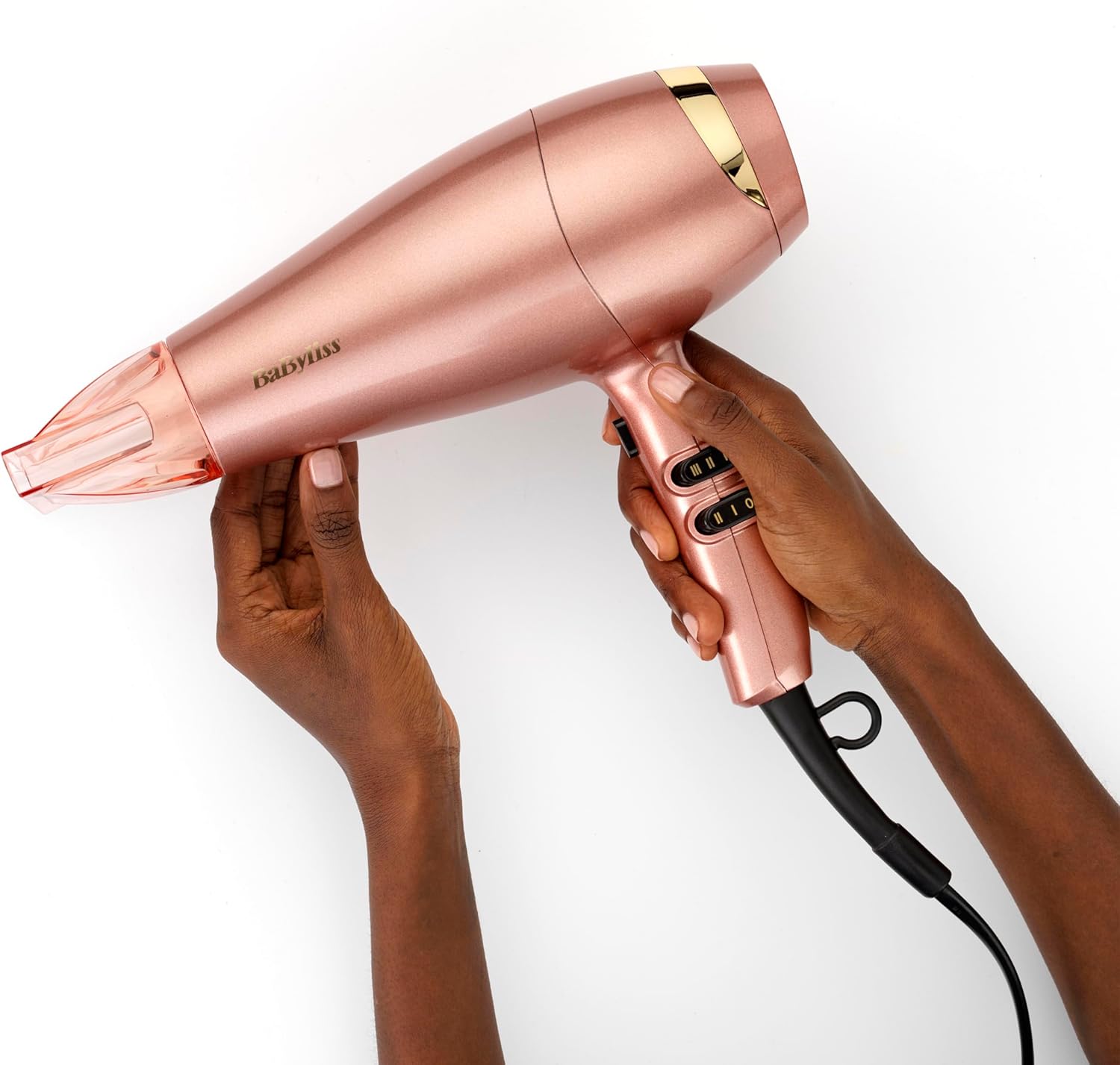 Detalle 2 de BaByliss Rose Gold Hair Dryer 2100W Professional Ionic Blow Dryer (5336U)