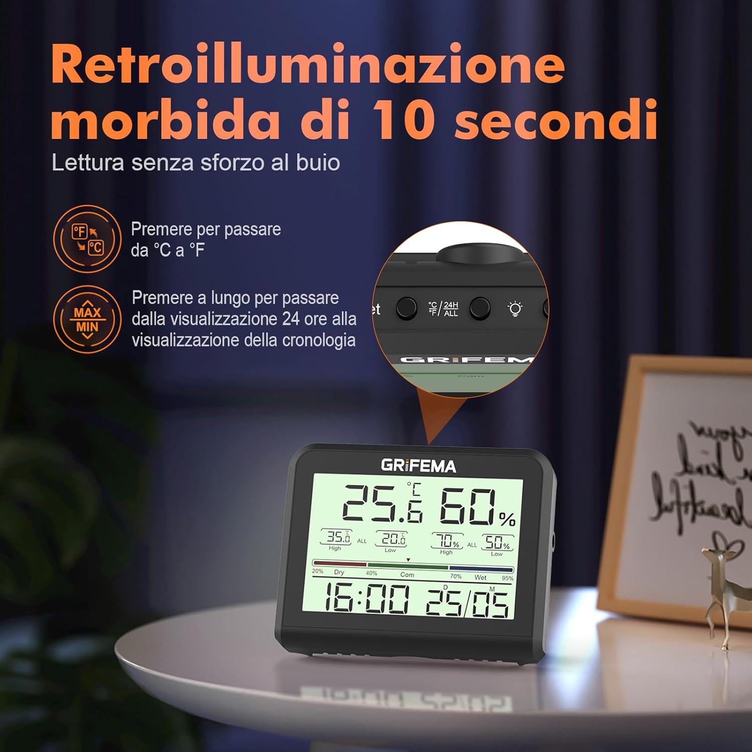 Thumbnail 4 de GRIFEMA GA2901B termometro igrometro 3,6