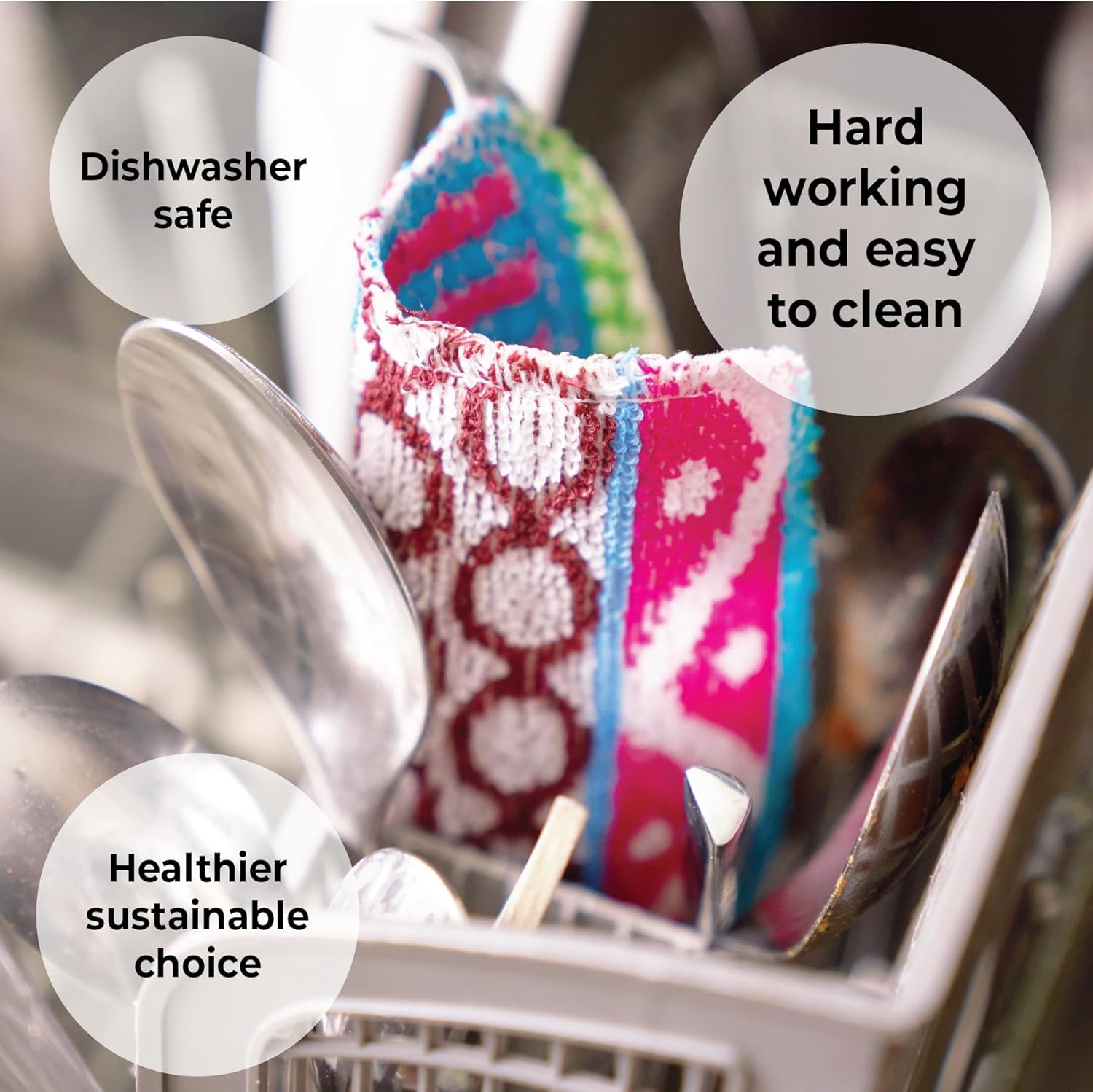 Thumbnail 3 de Skoy Scrub 4-Pack Reusable Non-Scratching Dish Scrubber