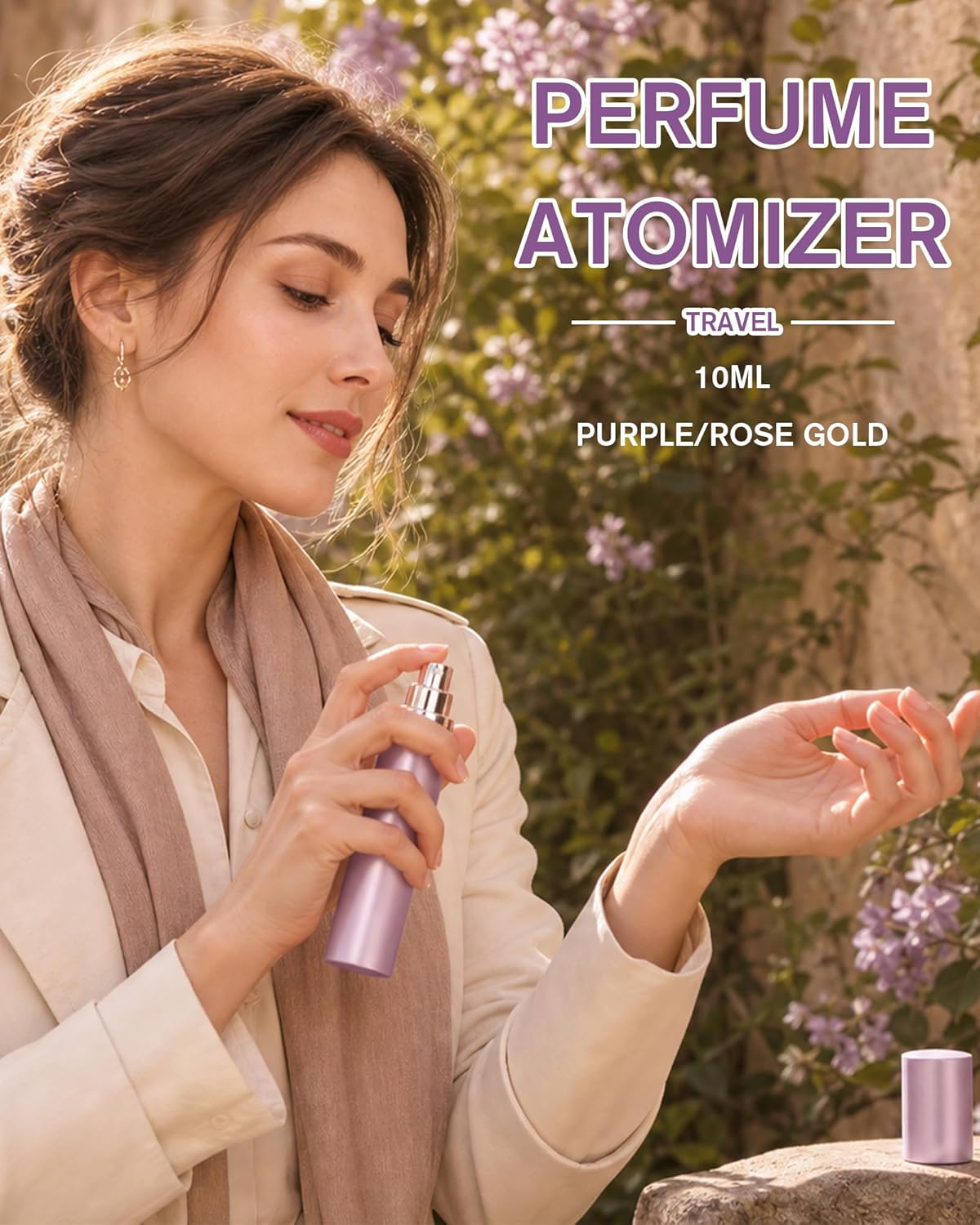 Detalle 2 de Vaporisateur de Parfum de Voyage Lammcou 10ml – Compact et rechargeable, anti-fuite