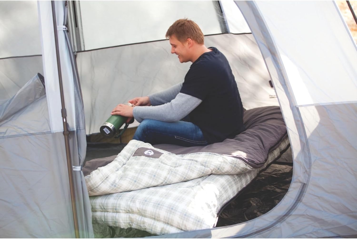 Thumbnail 1 de Coleman Heritage Big & Tall 10°F Flannel Sleeping Bag (XL) – 84 x 40 in, 5 lb Holofill 808 Insulation