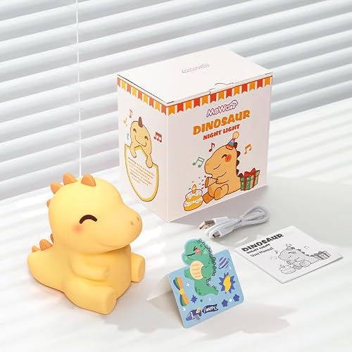Thumbnail 7 de Mewaii Luce Notturna Dino: lampada notturna in silicone per bambini con suoni rilassanti e luminosità regolabile