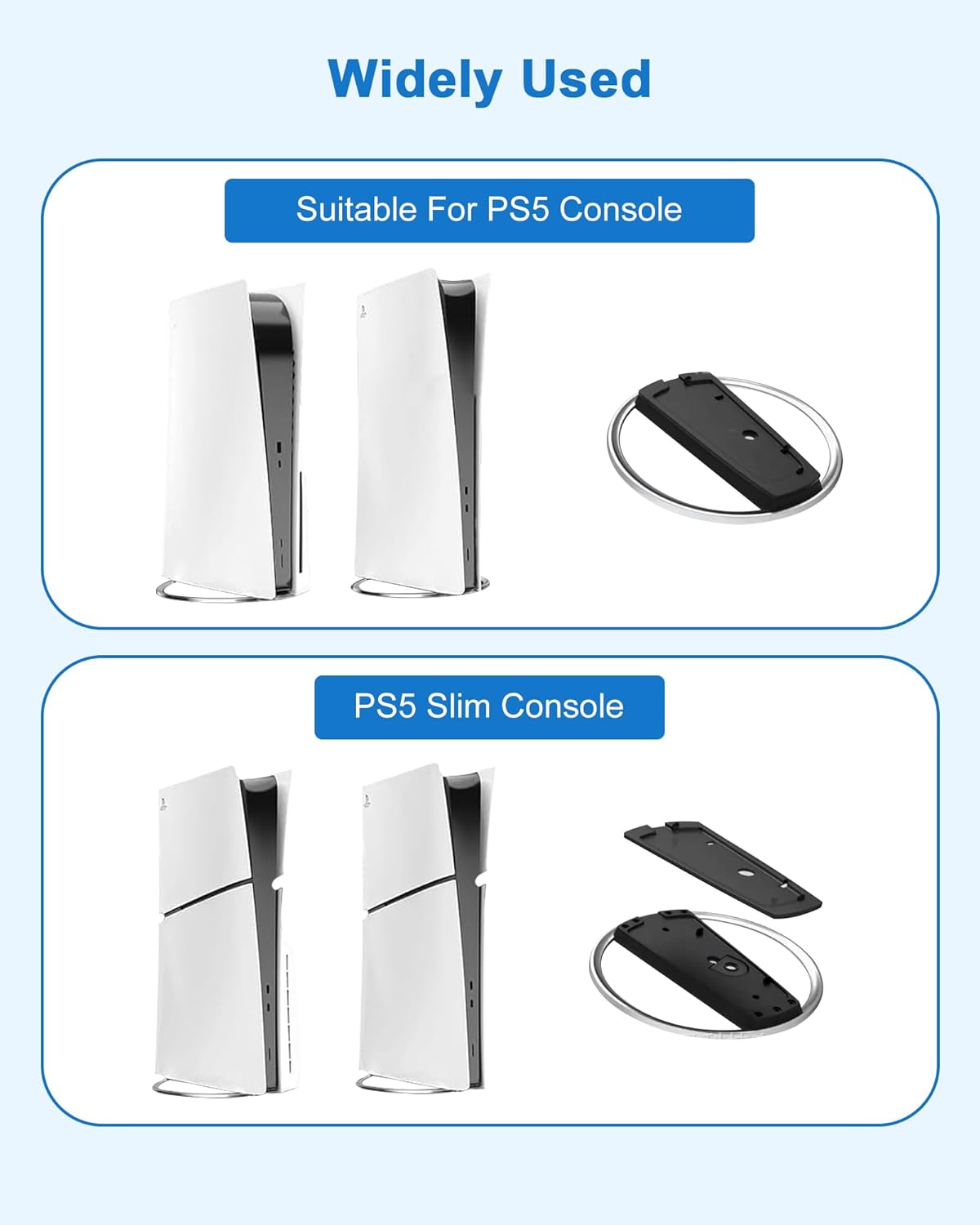 Thumbnail 4 de RUIZHI Support Vertical pour PS5 Pro, base ABS et anneau acier inox