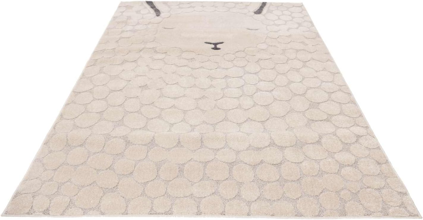 Thumbnail 3 de RugVista Lollo Lamm kids’ rug, 140 x 200 cm, greige/beige, medium pile
