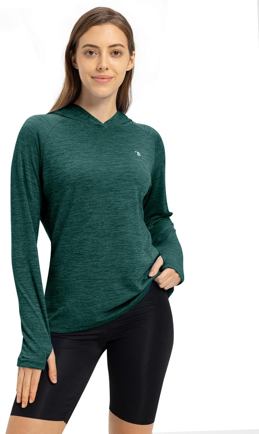 Detalle de TBMPOY Women's Sun Protection Hoodie Shirt UPF 50+