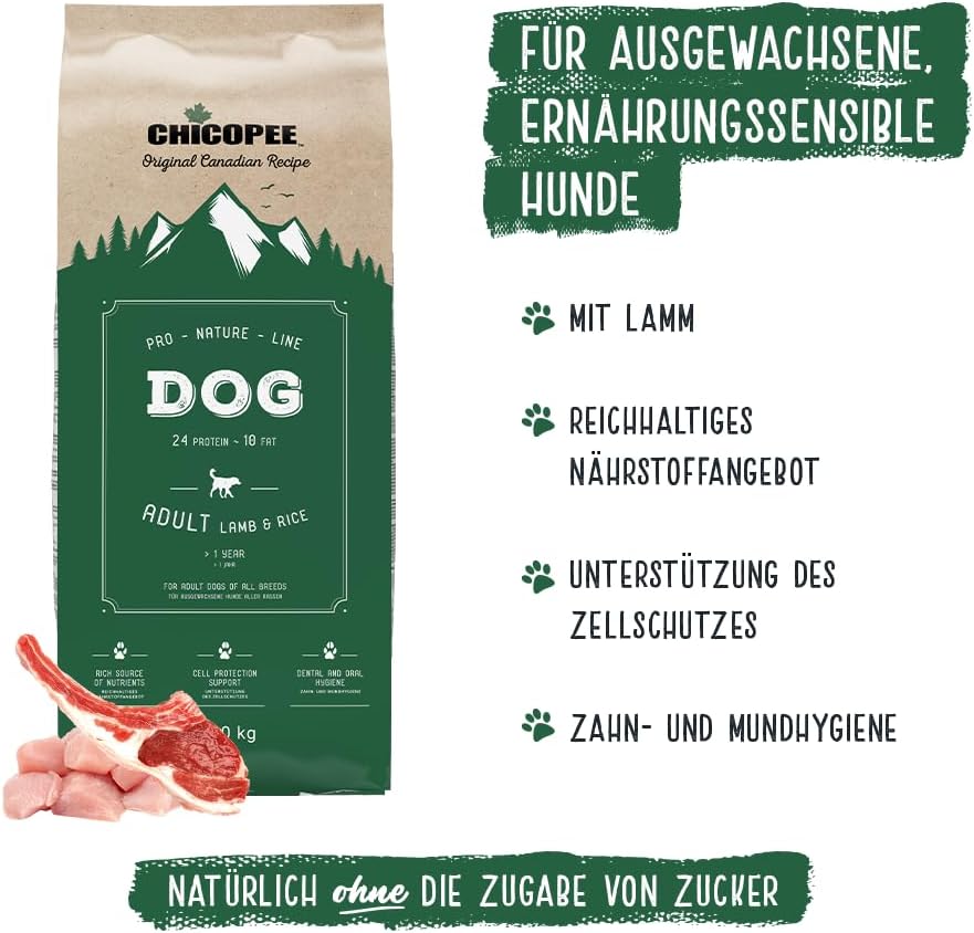 Thumbnail 1 de Chicopee Pro Nature Line Adult – trockenes Hundefutter mit Lamm & Reis, 20 kg