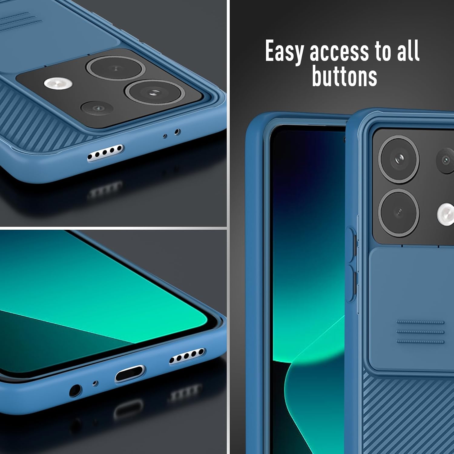 Thumbnail 6 de XTCASE Coque pour Xiaomi Redmi Note 13 Pro 5G / Poco X6 5G – Ultra mince, protection caméra et déverrouillage privé