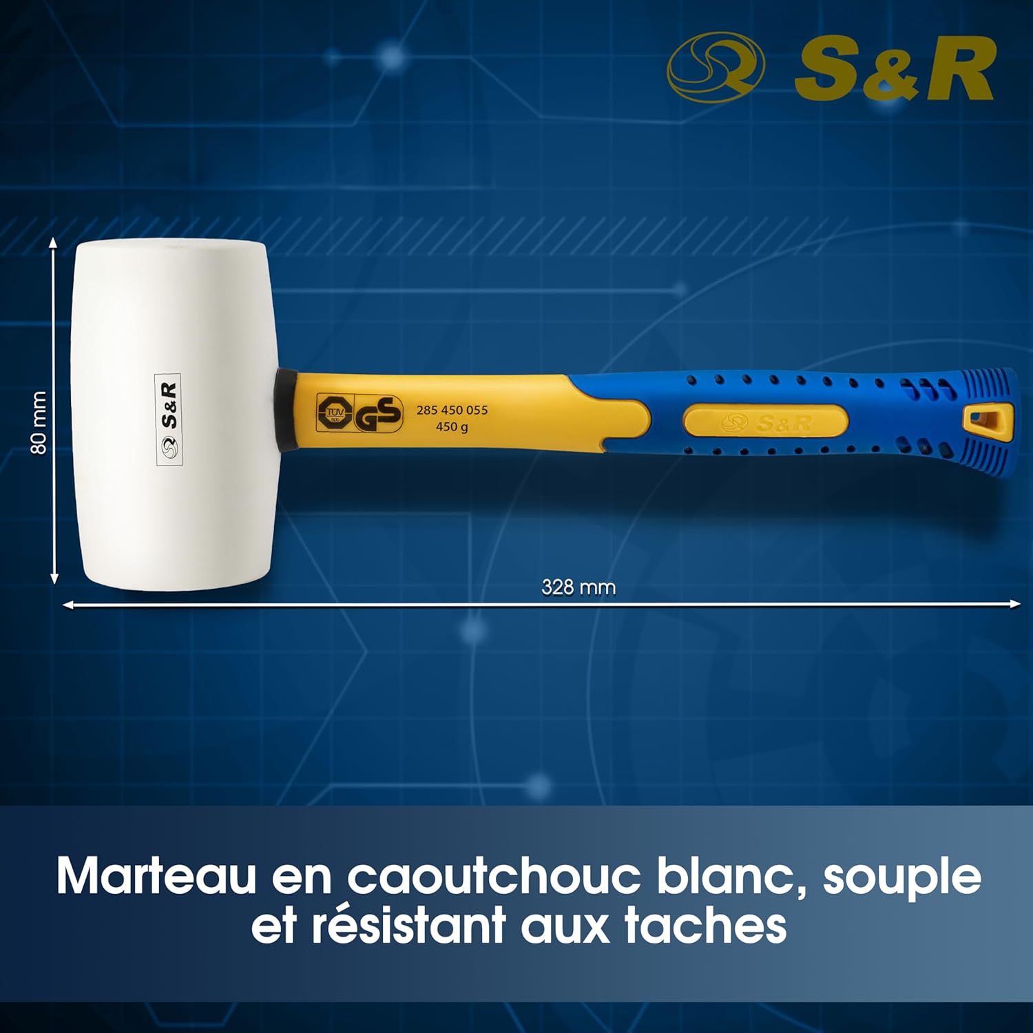 Detalle 2 de S&R Marteau Caoutchouc 450 g đ