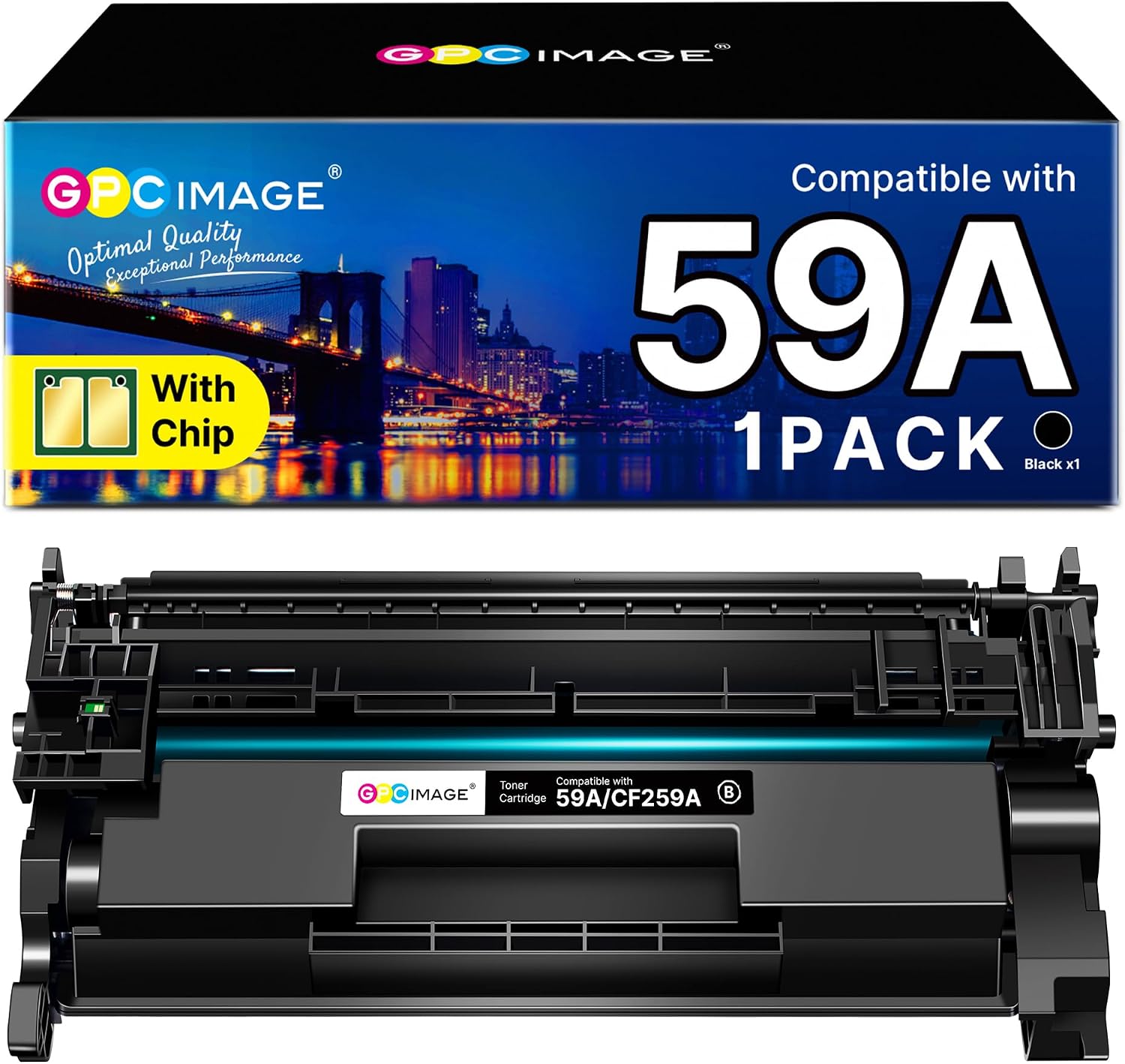Detalle de GPC IMAGE 59A CF259A kompatibler Toner (mit Chip) für HP LaserJet, schwarz (1er-Pack)