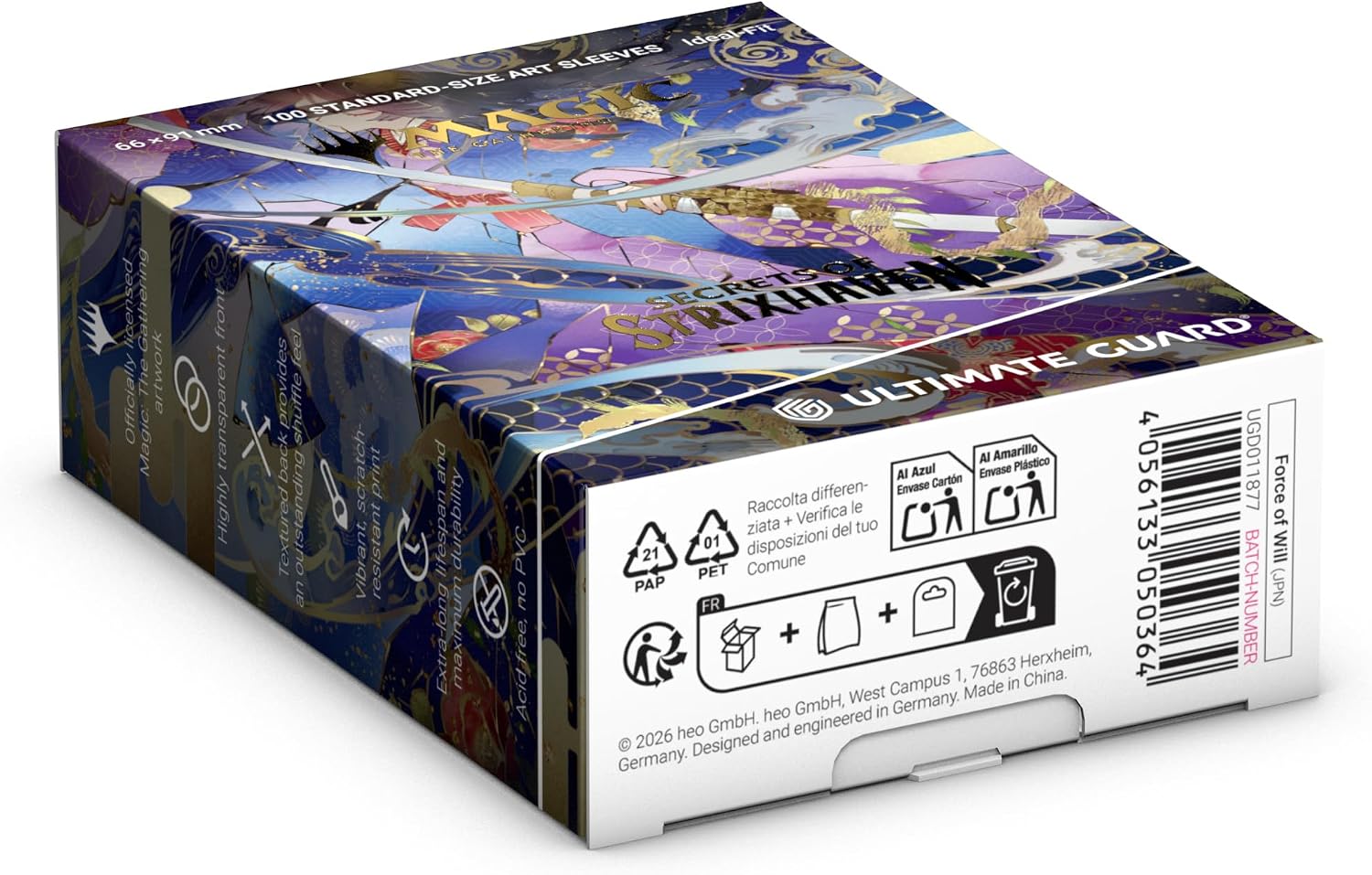 Detalle de Ultimate Guard フォース・オブ・ウィル(JPN)アートスリーブ|MTG公式アート・不透明な背面