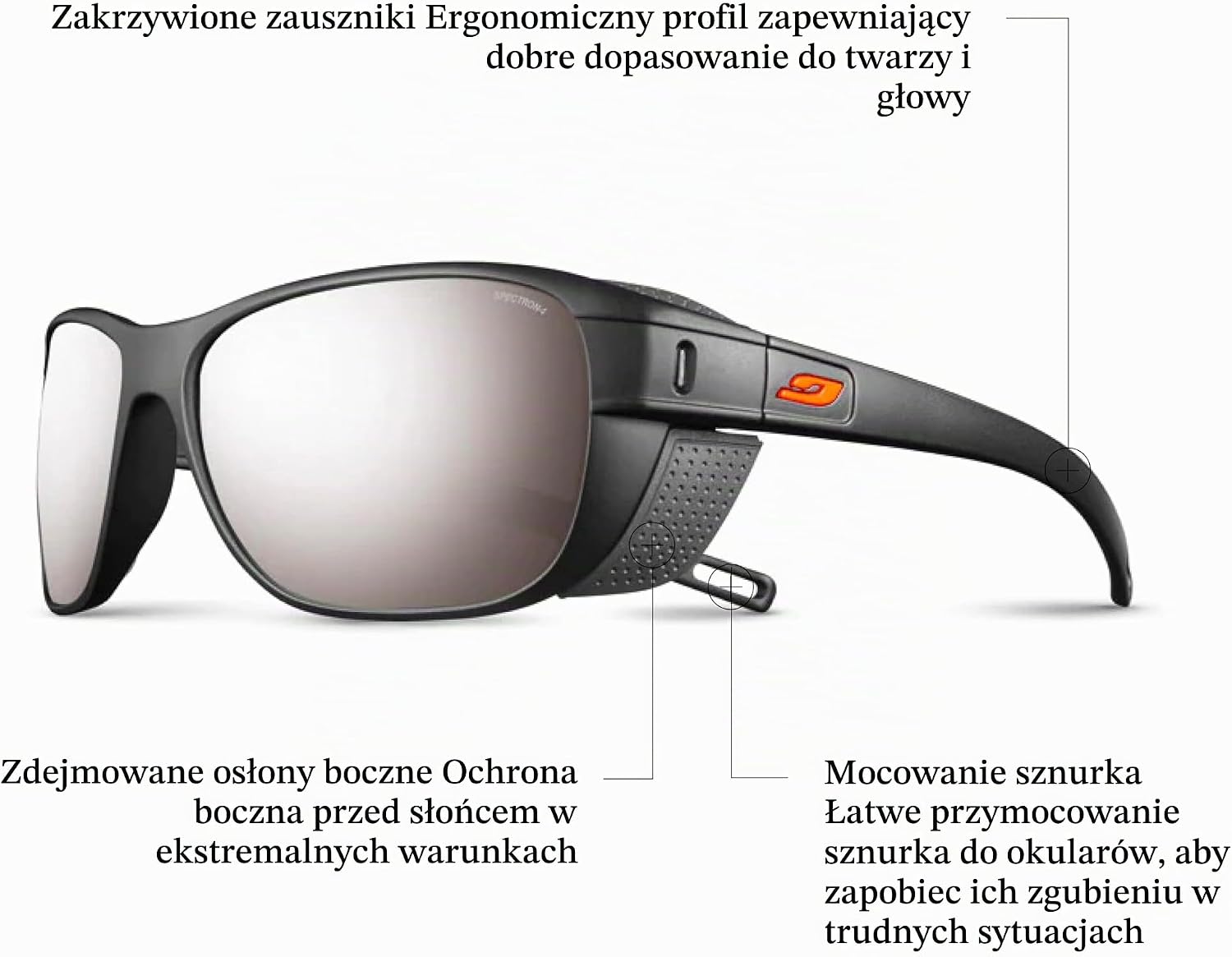 Detalle 2 de Julbo Camino – uniseksowe okulary przeciwsłoneczne do trekkingu