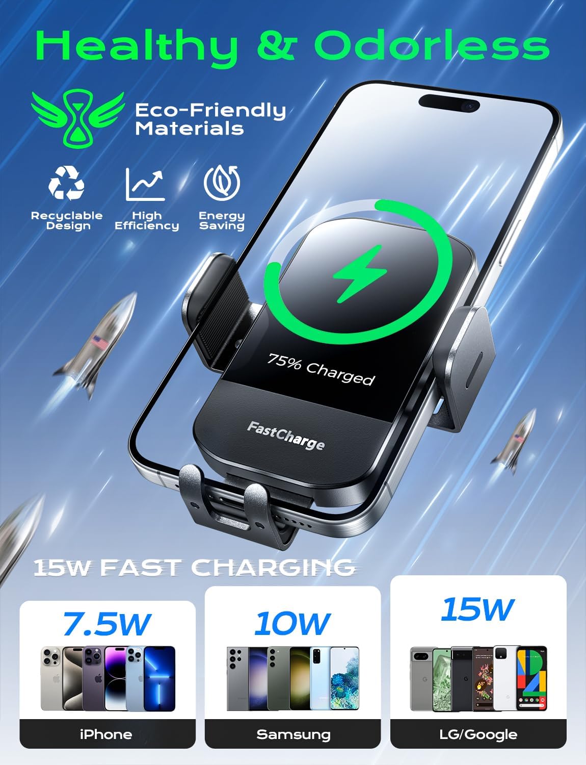 Thumbnail 1 de CHGeek Wireless Car Charger 15W