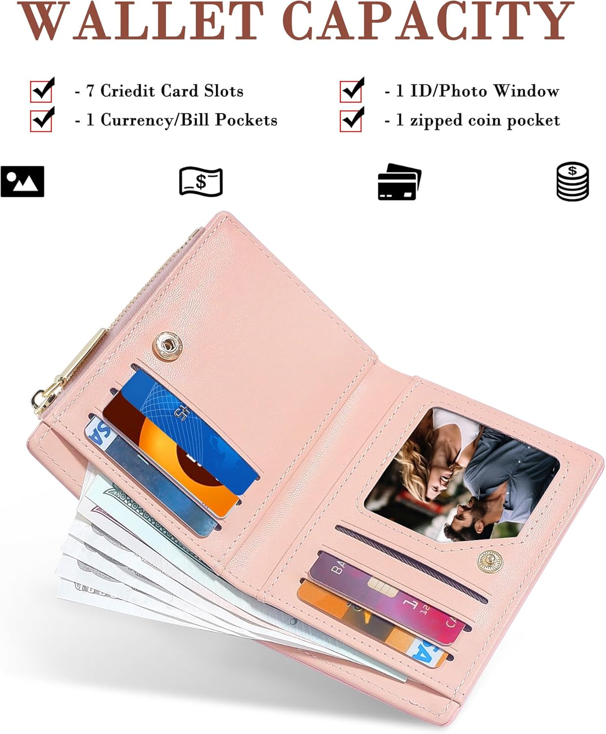 Detalle 2 de conisy Cute Wallets RFID 7 card slots