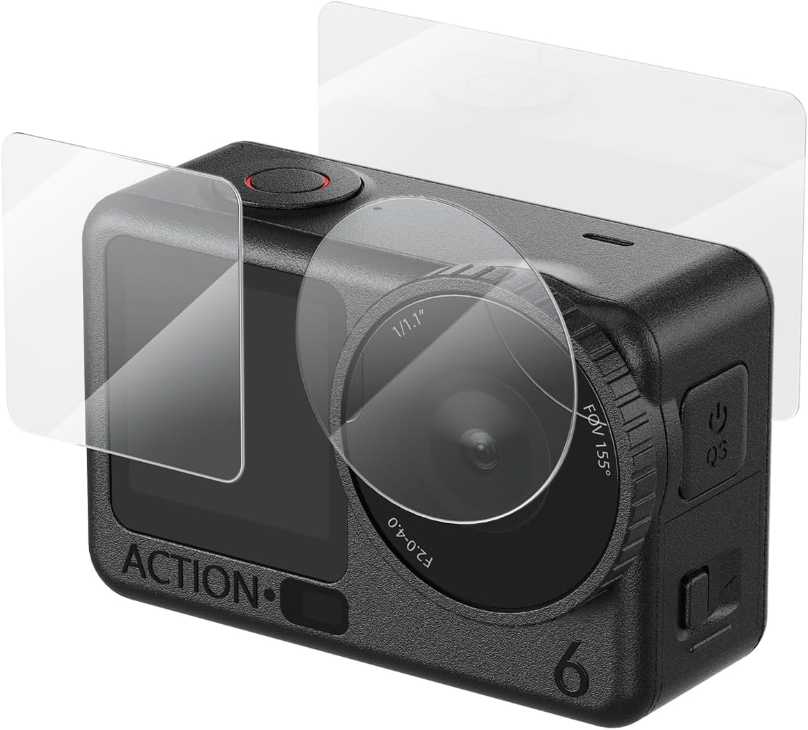 SmallRig Kit de protection d’écran en verre trempé pour DJI Osmo Action 6 (5892) – intégrale, ultra-fin