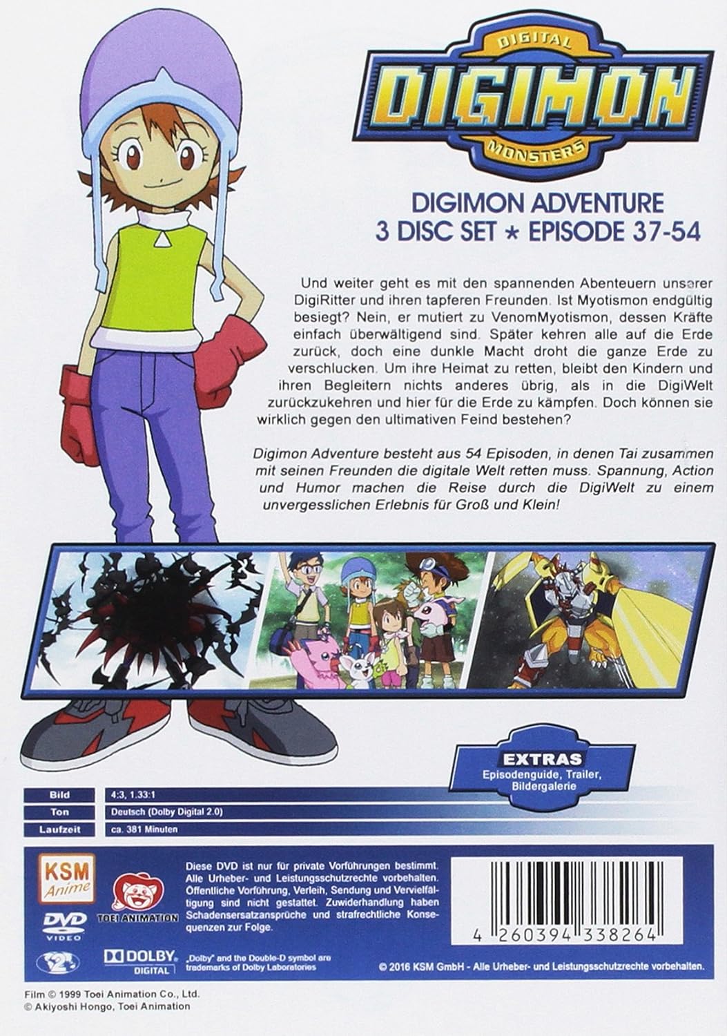 Detalle 2 de Digimon Adventure 01 – Volume 3 (Episode 37–54) auf 3 DVDs von Plaion Pictures